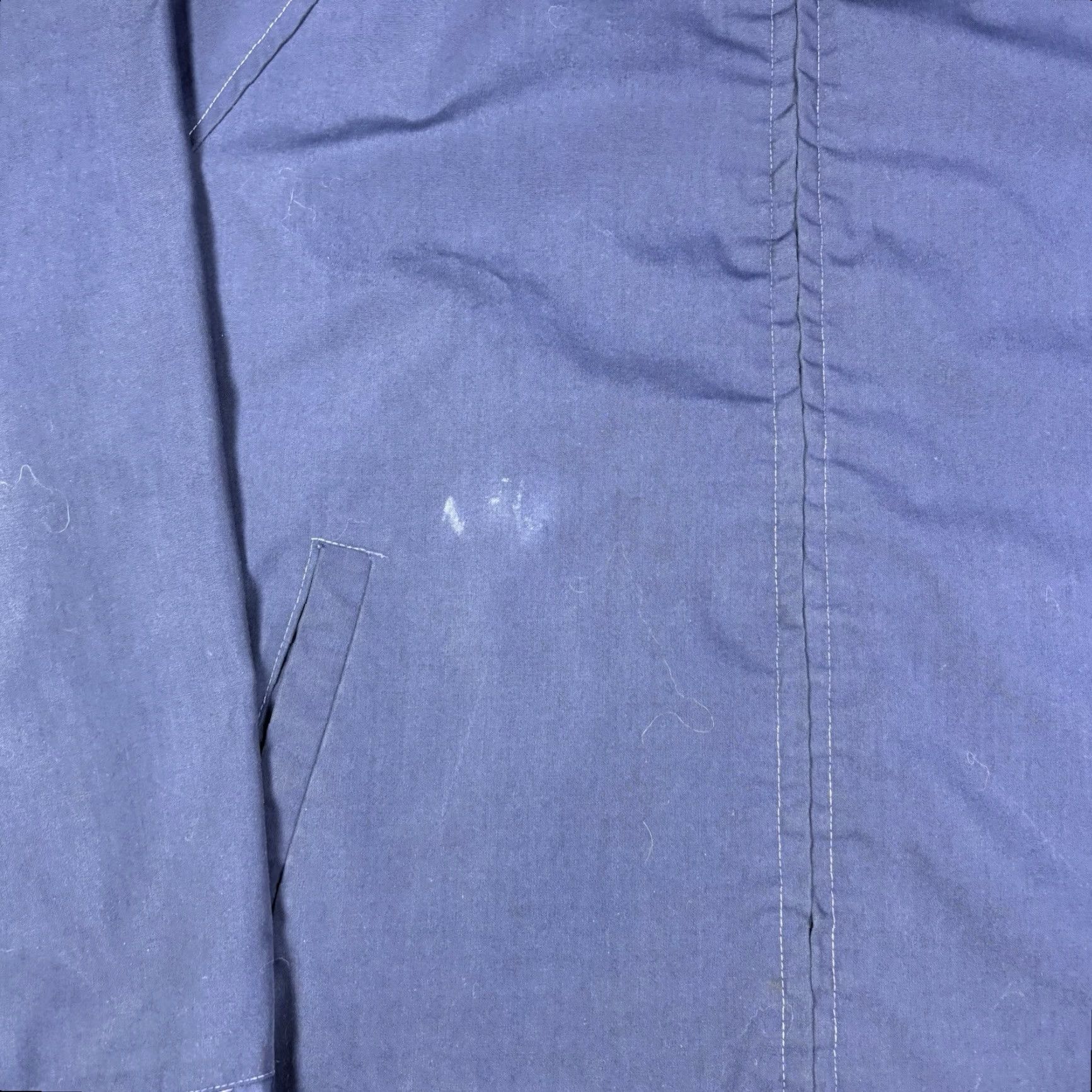 Vintage VINTAGE Cotton Blend Full Zip Bomber Jacket Mens XL Blue Workwear 80s USA Size US XL / EU 56 / 4 - 4 Thumbnail