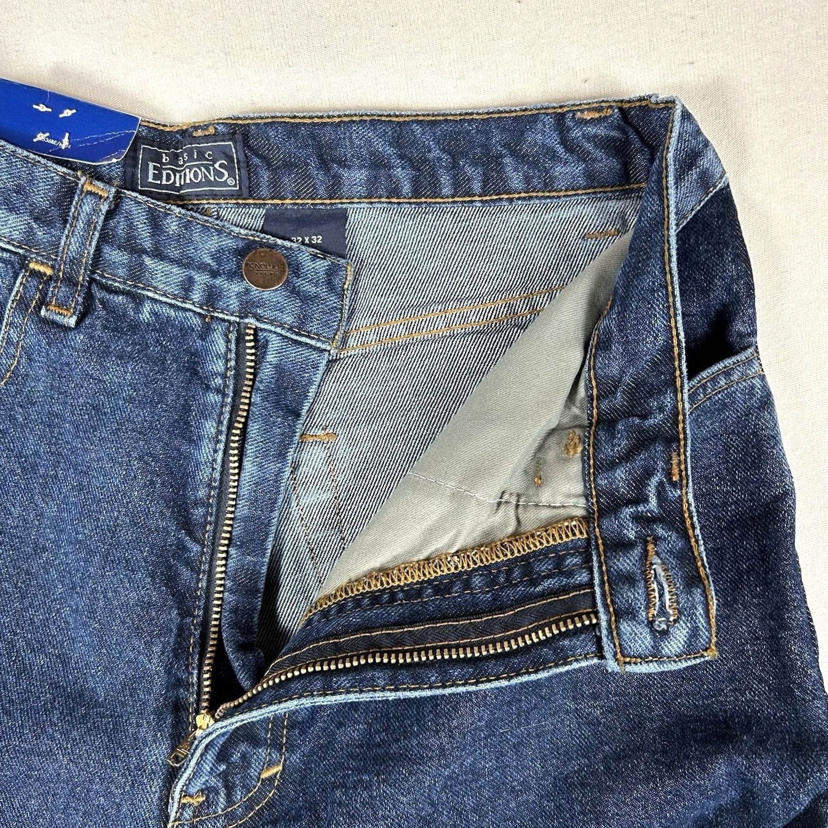 Basic Editions Basic Editions Jeans Men's Size 32x32 Blue Denim Mid Rise Straight NWT USA 5-Pocket Cotton Denim Regular 32in Inseam Mens Size US 32 / EU 48 - 5 Thumbnail