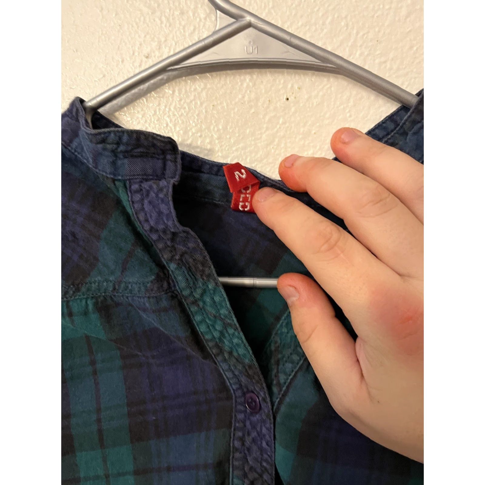 Vintage Divided Women Button-Down Shirt 2 Blue 100% Cotton Classic/Fitted Sleeve Button-Down Shirt Womens Vintage No N/A Size XS / US 0-2 / IT 36-38 - 2 Thumbnail