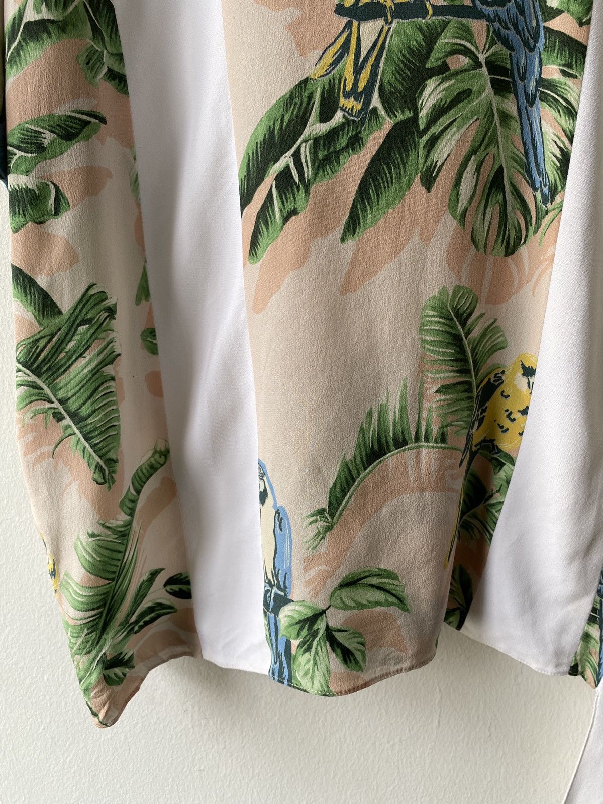Stella McCartney Stella McCartney Stripe And Tropical Print Silk Shirt Size L / US 10 / IT 46 - 16 Thumbnail
