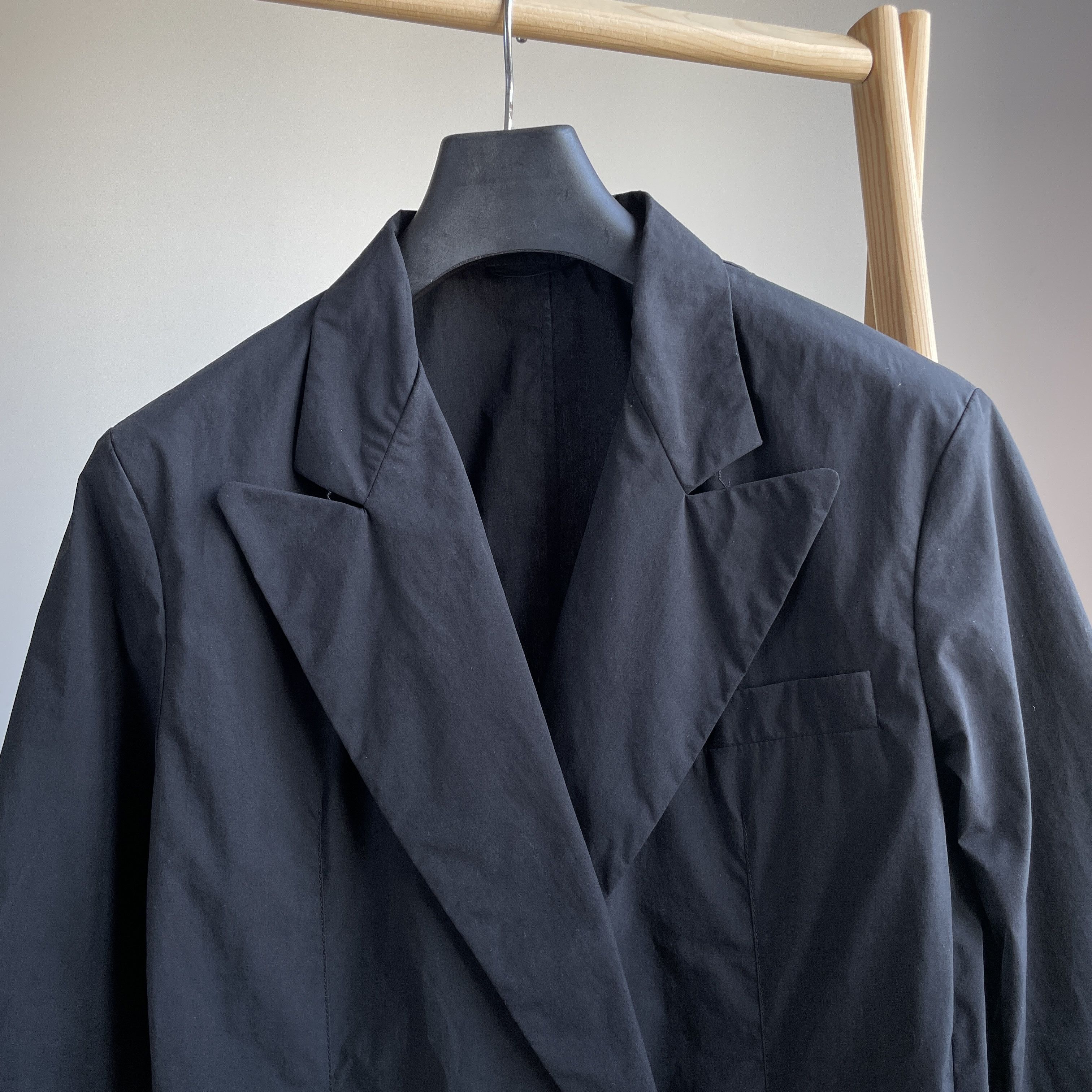 Miu Miu Miu Miu Womens 2008 Cotton Blend Black Lightweight Blazer Size M / US 6-8 / IT 42-44 - 5 Thumbnail
