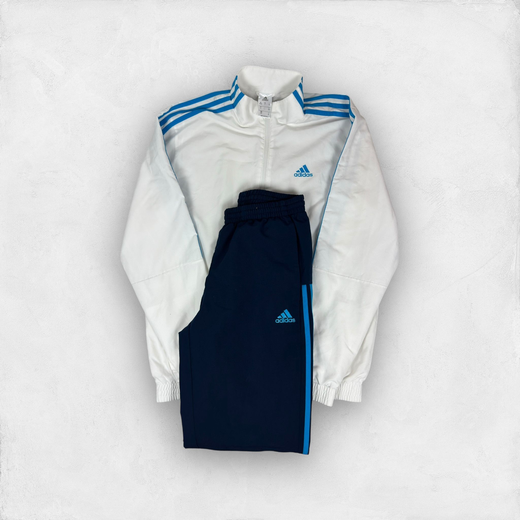 Adidas × Vintage Adidas Women's Blue 3-Stripes Full Zip Tracksuit Small Size S / US 4 / IT 40 - 1 Thumbnail