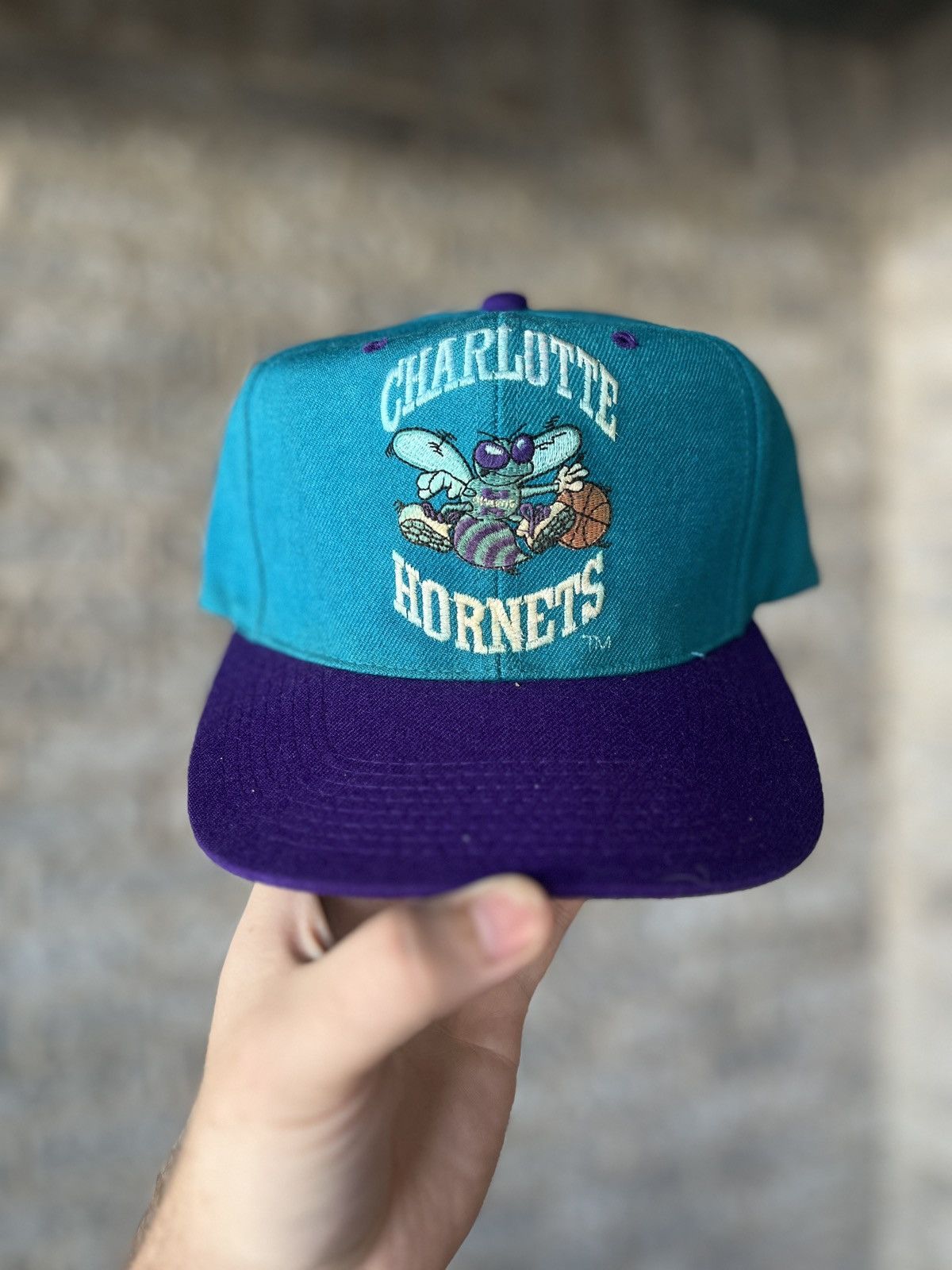 Sports Specialties × Vintage Vintage 90’s Wool NBA Charlotte Hornets SnapBack Hat Size ONE SIZE - 1 Thumbnail