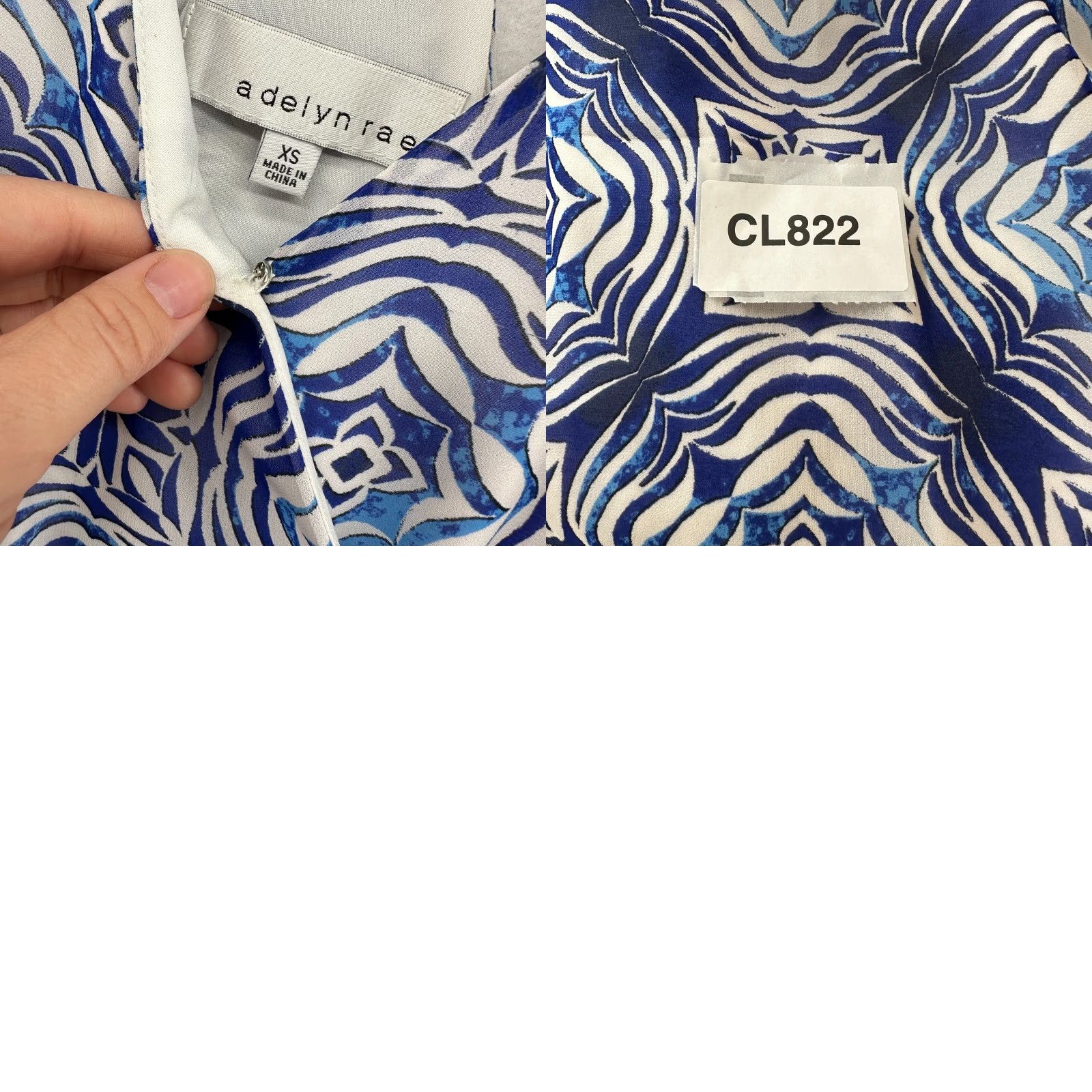 Vintage Adelyn Rae Romper Shorts Racerback Blue Drawstring Waist V-Neck Womens XS Size 26" / US 2 / IT 38 - 8 Thumbnail