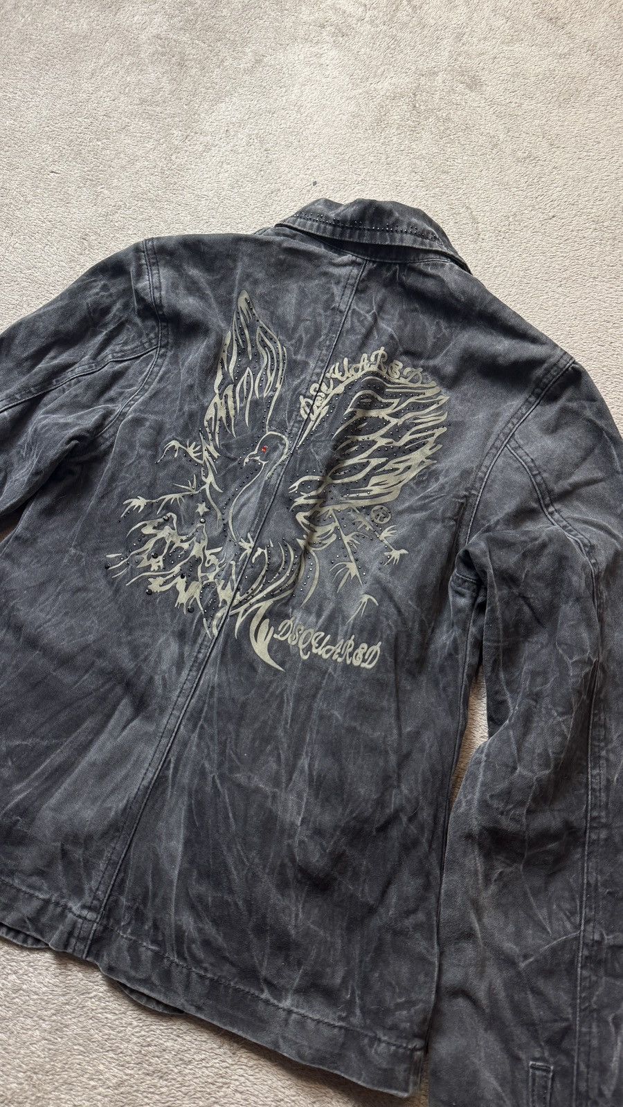 Japanese Brand Dsquared2 Wash Faded Vintage Jacket LGB dolce gabbana gucci Size M / US 6-8 / IT 42-44 - 2 Thumbnail