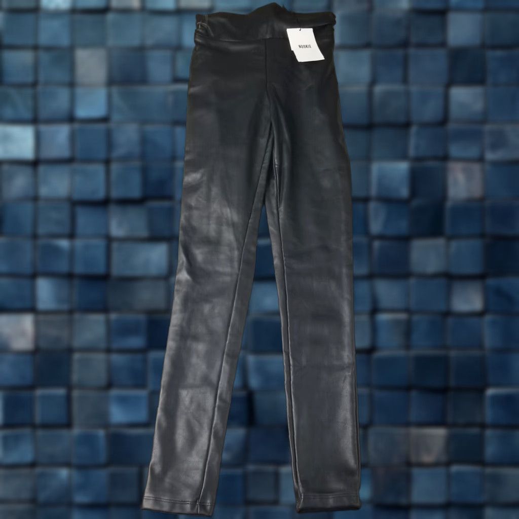 Vintage Nookie Viktoria Pants Black Matte Vinyl HIGH RISE Patent Leather Punk WOMEN Large L" Size 36" / US 14 / IT 50 - 1 Thumbnail