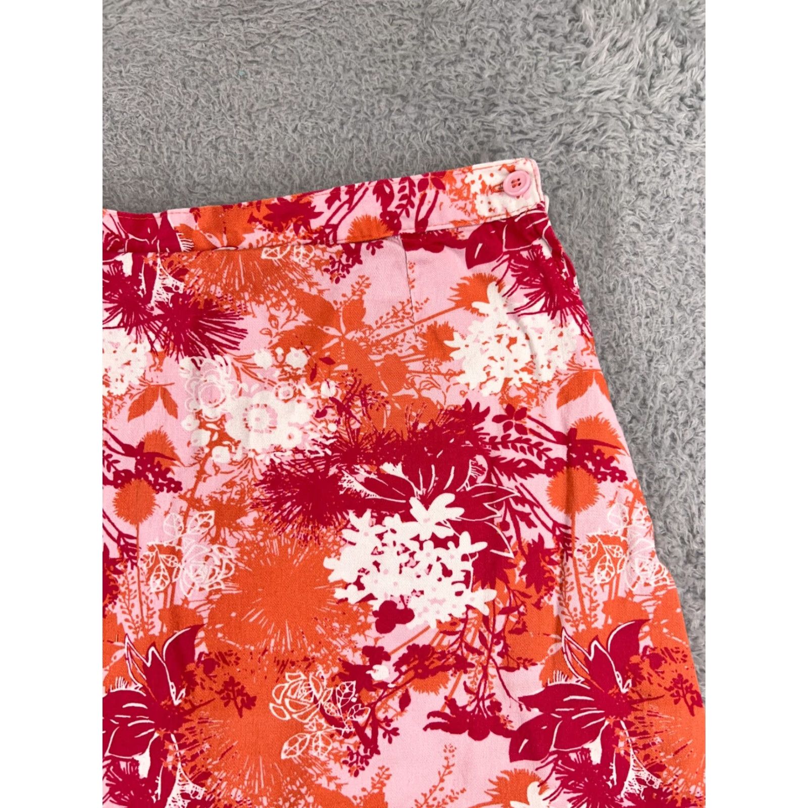 Vintage AW Golf Skirt Womens 12 Pink Floral Cotton AW Golf Womens Skirt Elastic Waistband Casual Short Mini 12 Pink Floral Sports Theme Womens Size 34" / US 12 / IT 48 - 4 Thumbnail