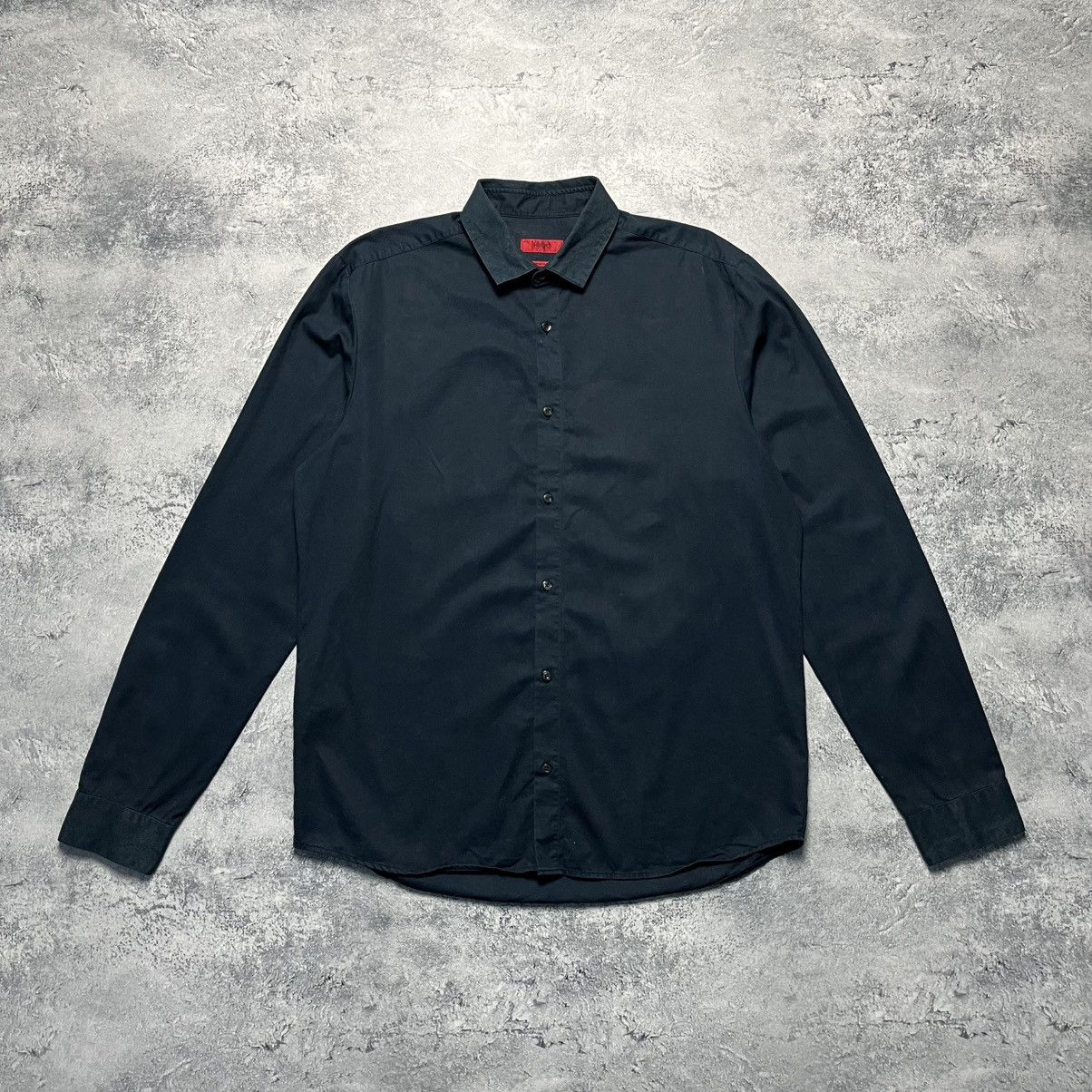 Designer × Hugo Boss Hugo Boss Black Shirt Button Up Luxury Designer Size US M / EU 48-50 / 2 - 1 Thumbnail