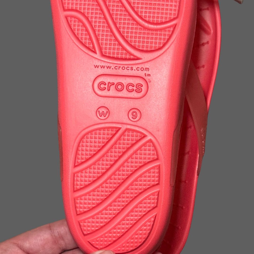Crocs Crocs Splash Flip Flops Womens Pink USW9 NWT Neon Watermelon Size US 9 / IT 39 - 4 Thumbnail