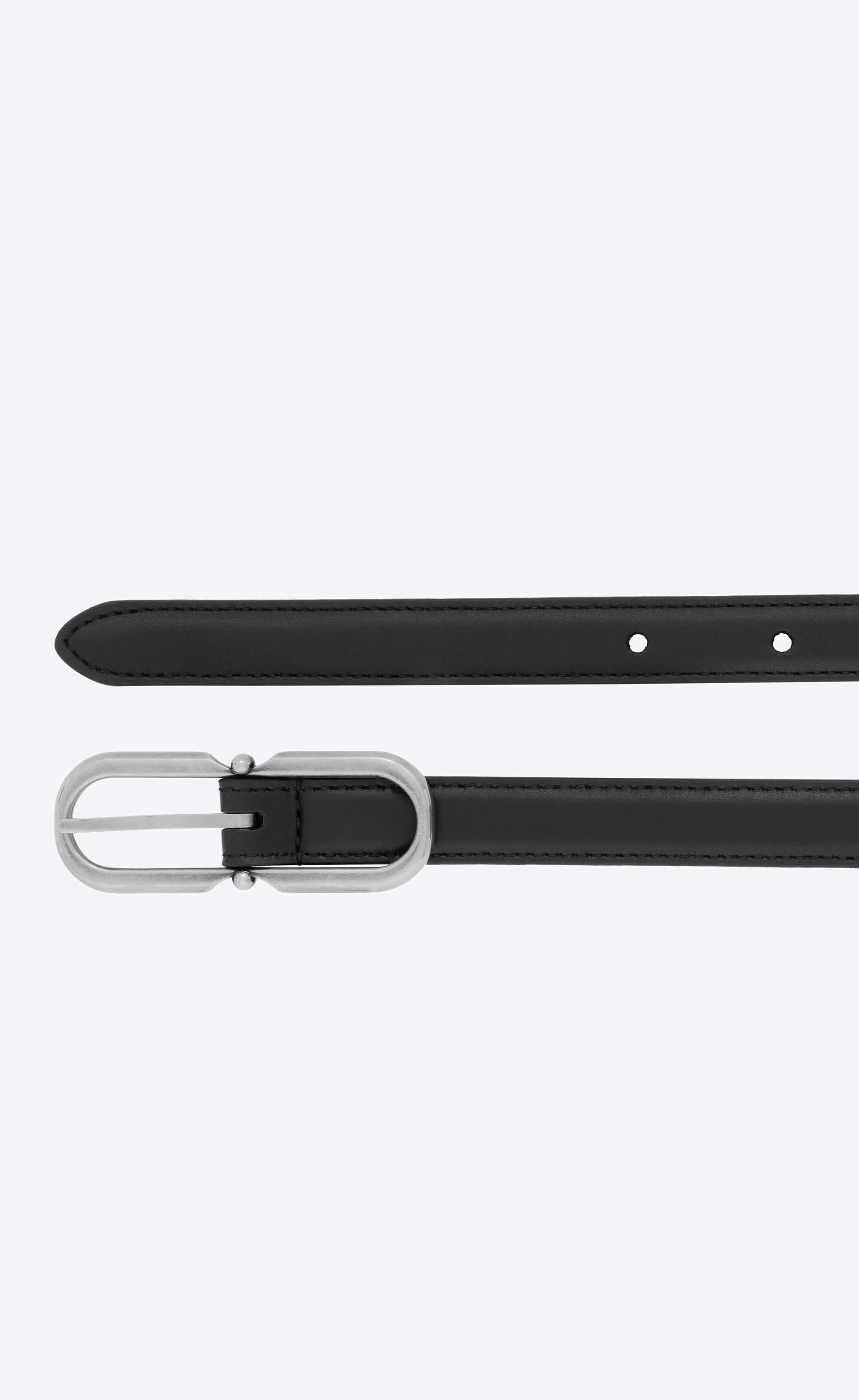 Saint Laurent Paris o1s1wg110724 Size: 85 / Allongee Buckle Thin Belt Leather Size 32 - 1 Preview