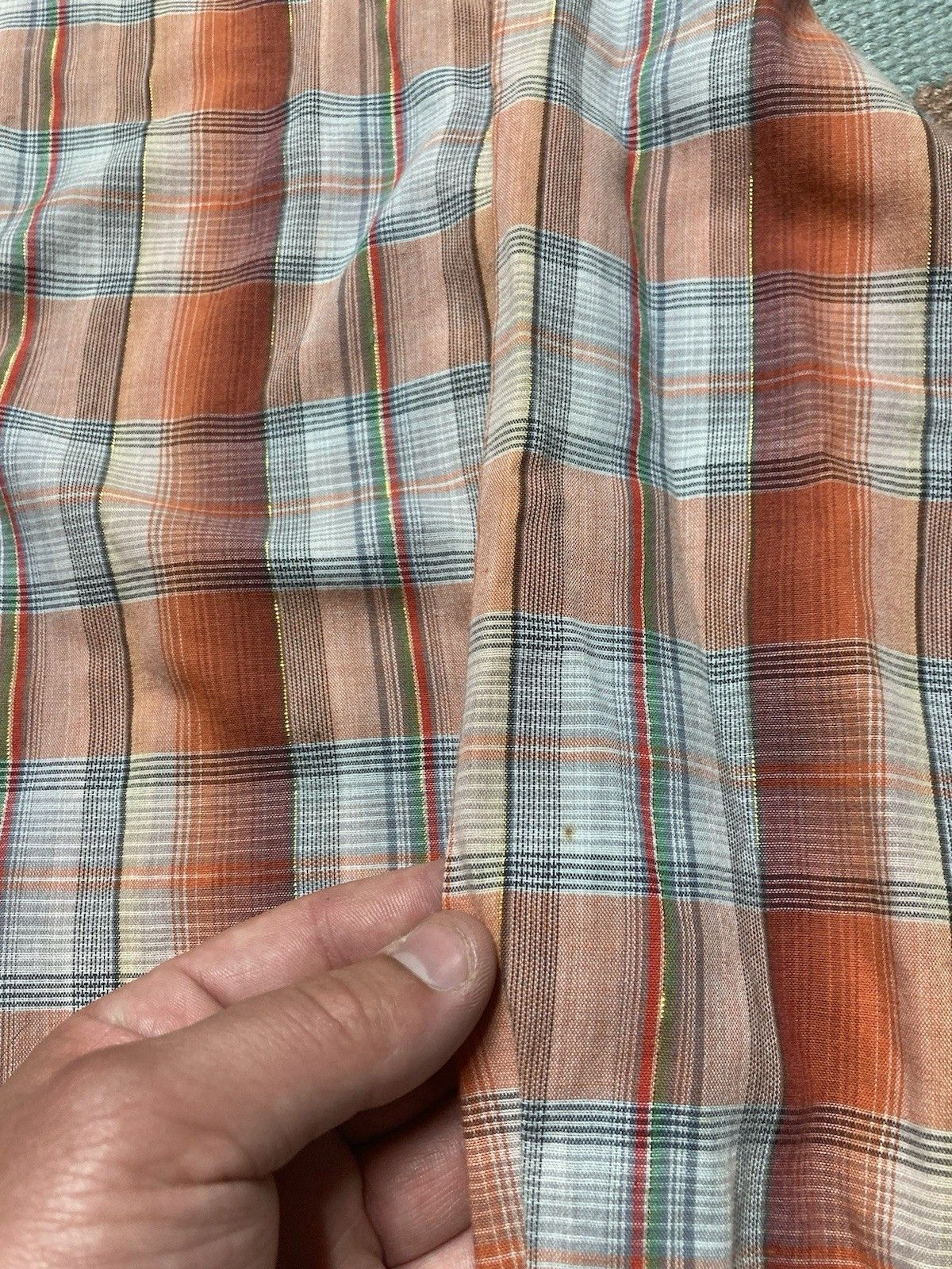 Vintage Vintage 60s button shirt plaid poly cotton women’s small Size S / US 4 / IT 40 - 6 Thumbnail