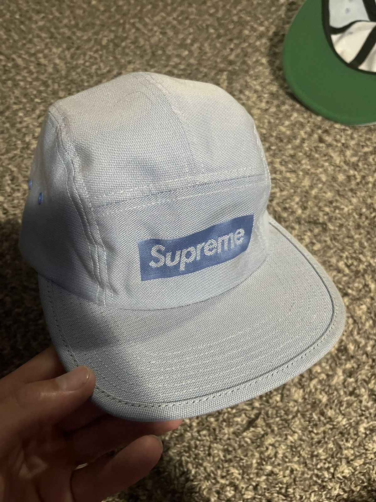 Supreme Baby Blue Jacquard Flatbrim