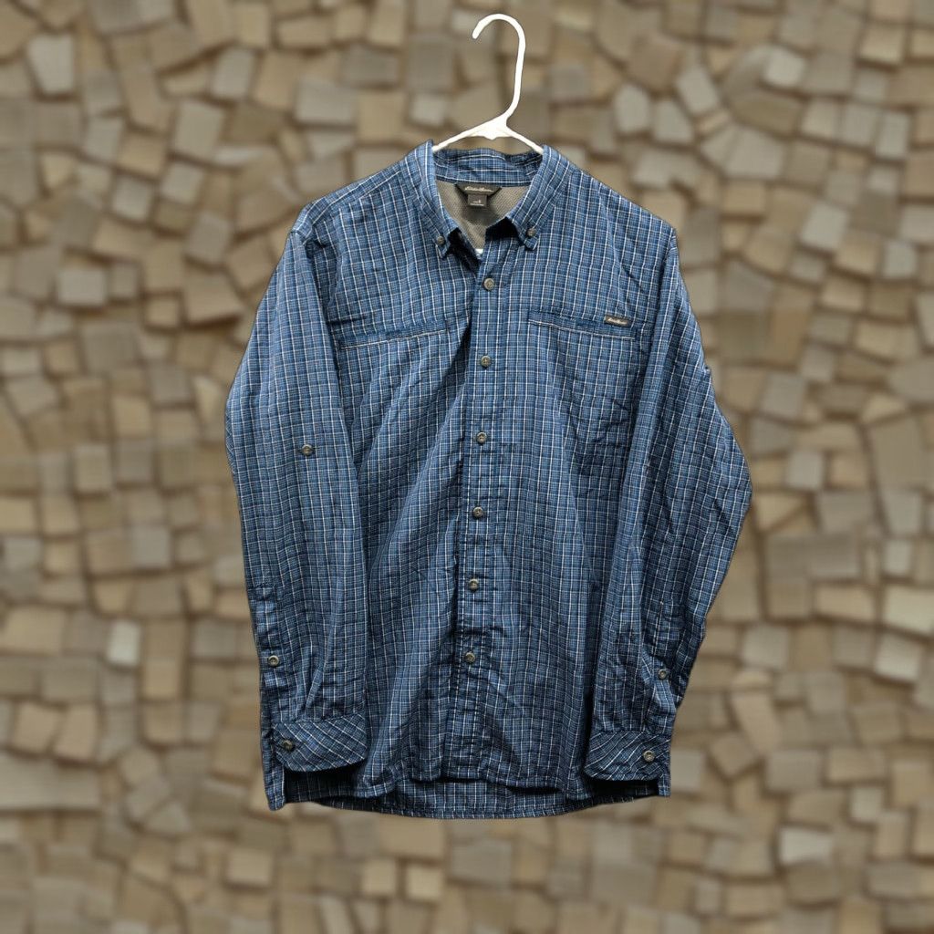 Eddie Bauer Eddie Bauer Shirt Mens Blue Plaid Long Sleeve Button Down Collar Size S Size US S / EU 44-46 / 1 - 1 Thumbnail