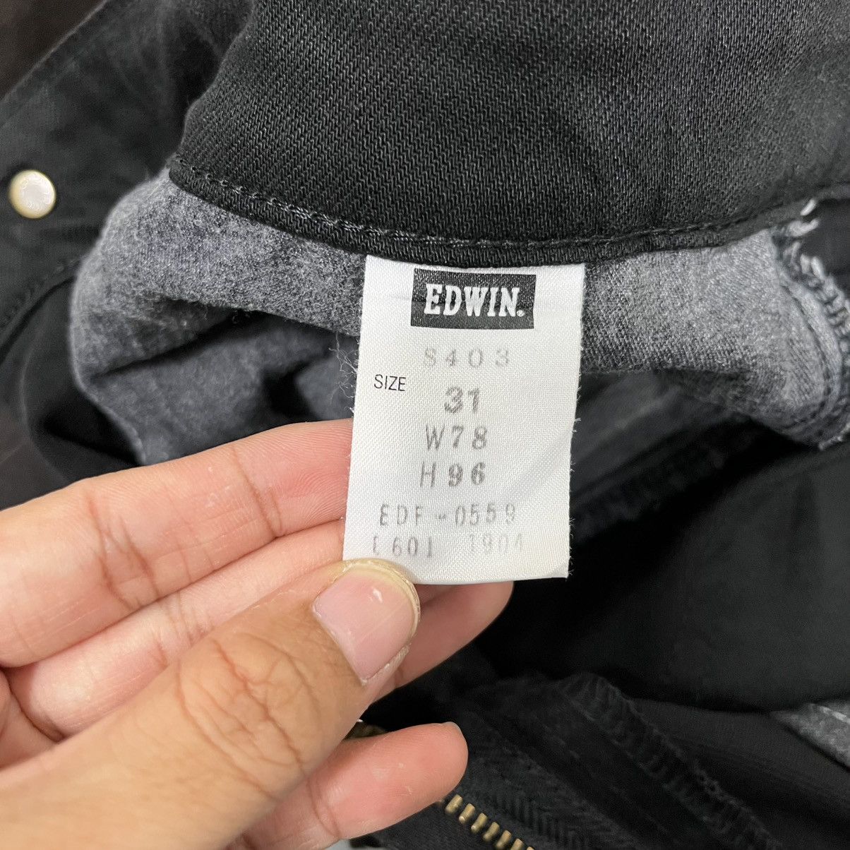 Edwin Vintage Edwin Black Denim Jeans Size US 32 / EU 48 - 21 Thumbnail