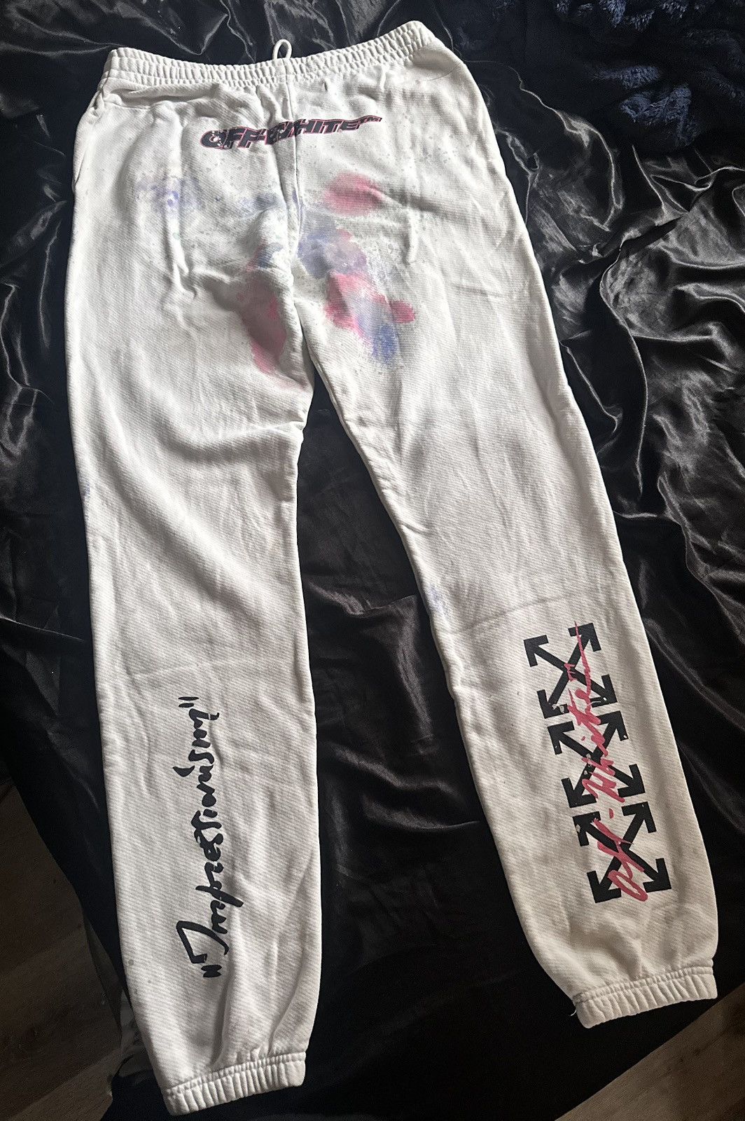 Off-White Off-White Green Witch Impressionism Sweatpants XXL Size US 39 - 2 Thumbnail