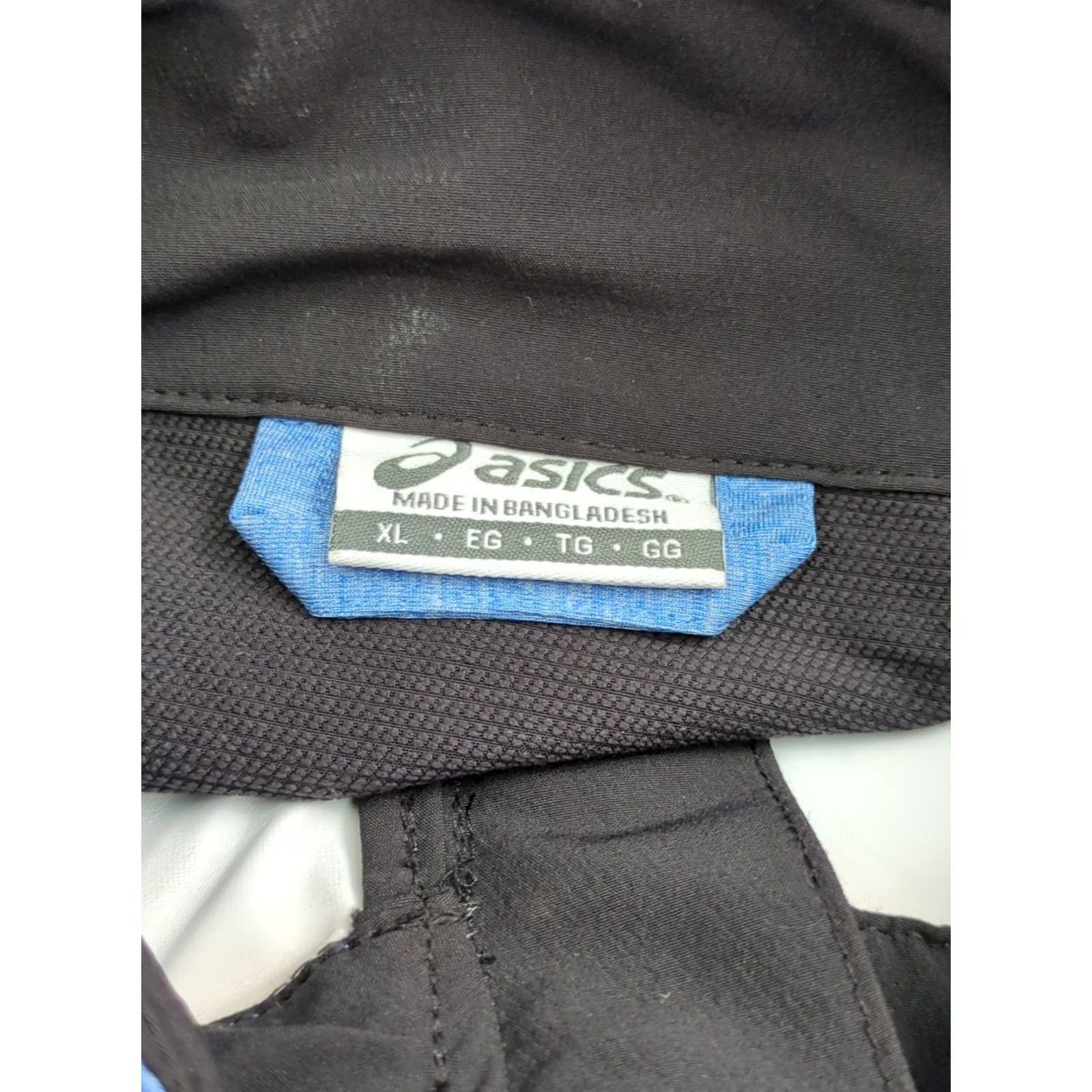 Asics ASICS Jacket Mens XL Blue Men Windbreaker Full Zip Black Water Wind Resistant Size US XL / EU 56 / 4 - 4 Thumbnail