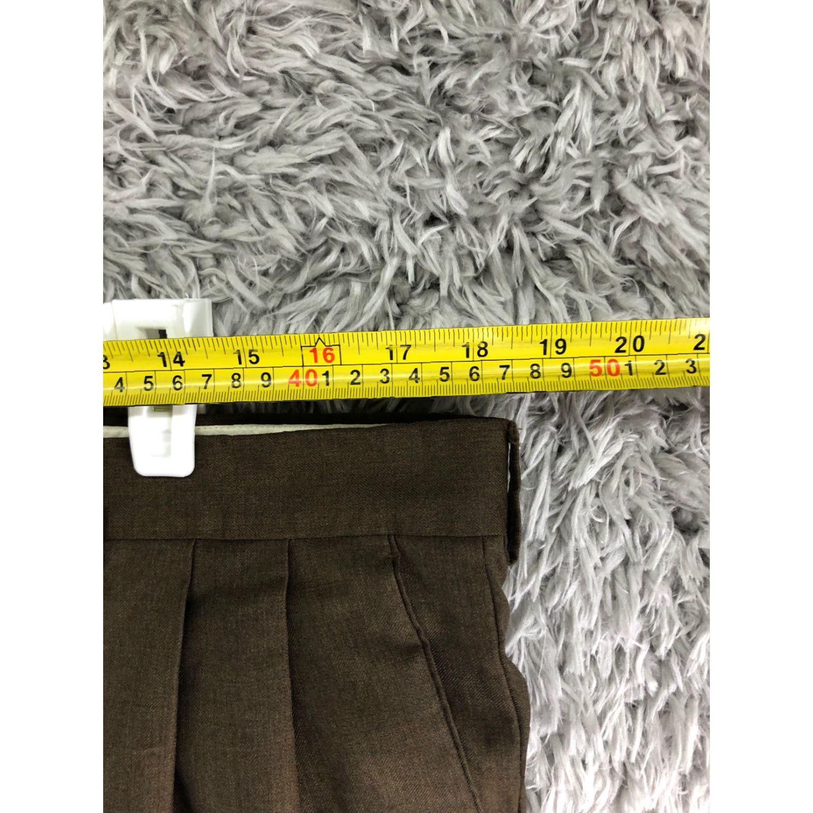 Vintage Santorelli Luxury Serge Mens Size 36 Brown Slack Dress Pants Mens Regular Straight Front Wool Belt Loops Wool Dress Pants Brown 36 Regular Mens Size US 36 / EU 52 - 2 Thumbnail