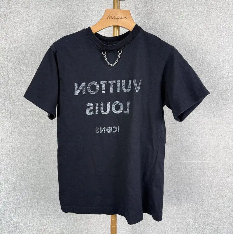 Louis Vuitton Louis Vuitton Black Cotton T-Shirt for Women 0089 Size XS / US 0-2 / IT 36-38 - 1 Thumbnail