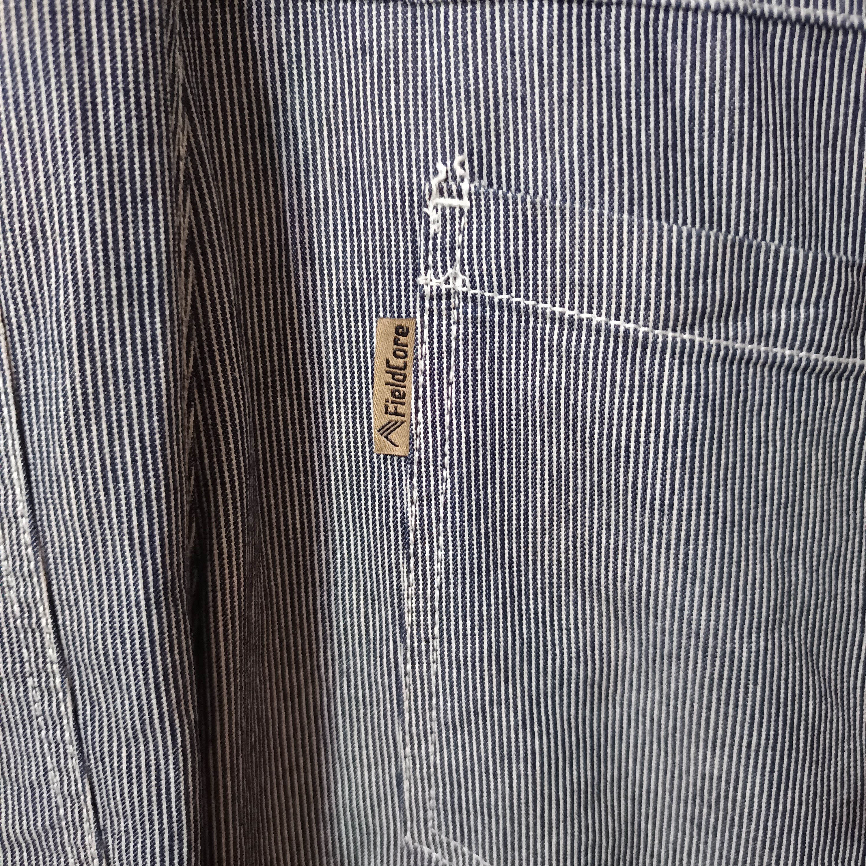 Japanese Brand FIELDCORE OVERALL STRIPED JEANS Size US 34 / EU 50 - 6 Thumbnail