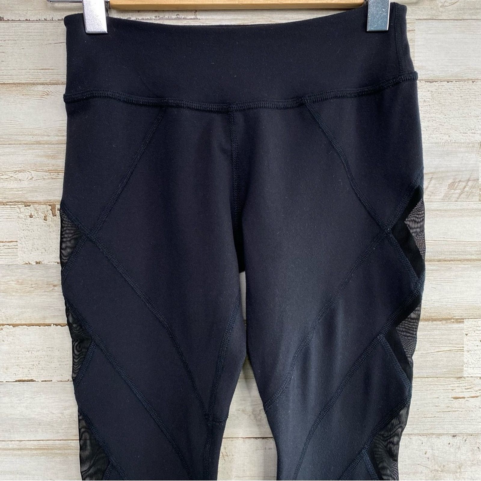 Beyond Yoga Beyond Yoga Limited Edition Diamond Mesh Leggings Black S Size 27" / US 4 / IT 40 - 3 Thumbnail
