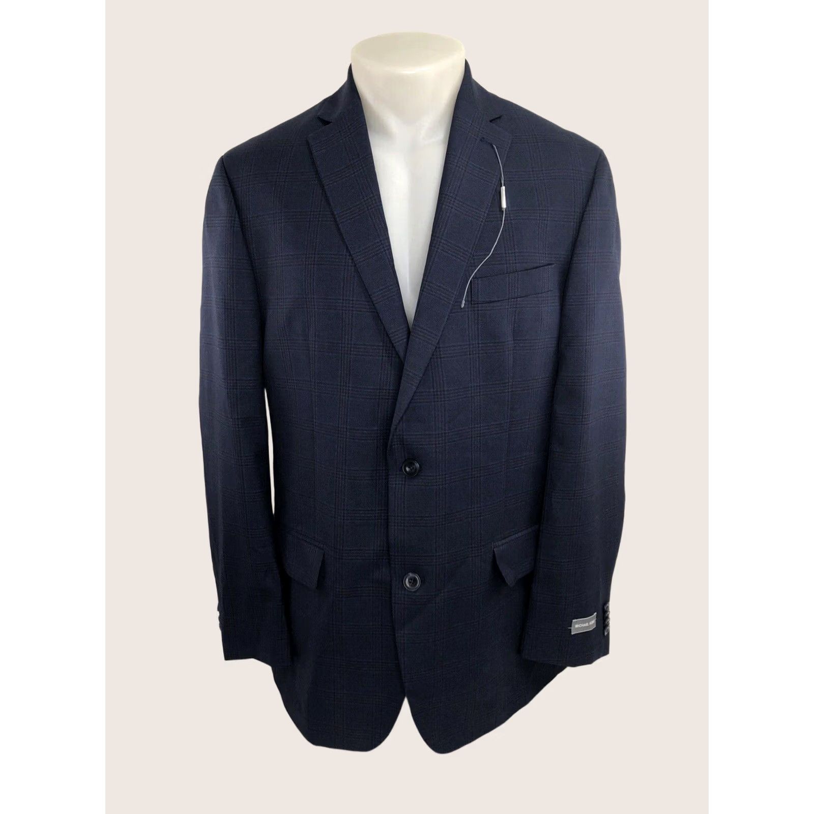Michael Kors Michael Kors Jacket Mens 42 Long Blue NEW TAGS Windowpane Blazer Size 42R - 1 Thumbnail