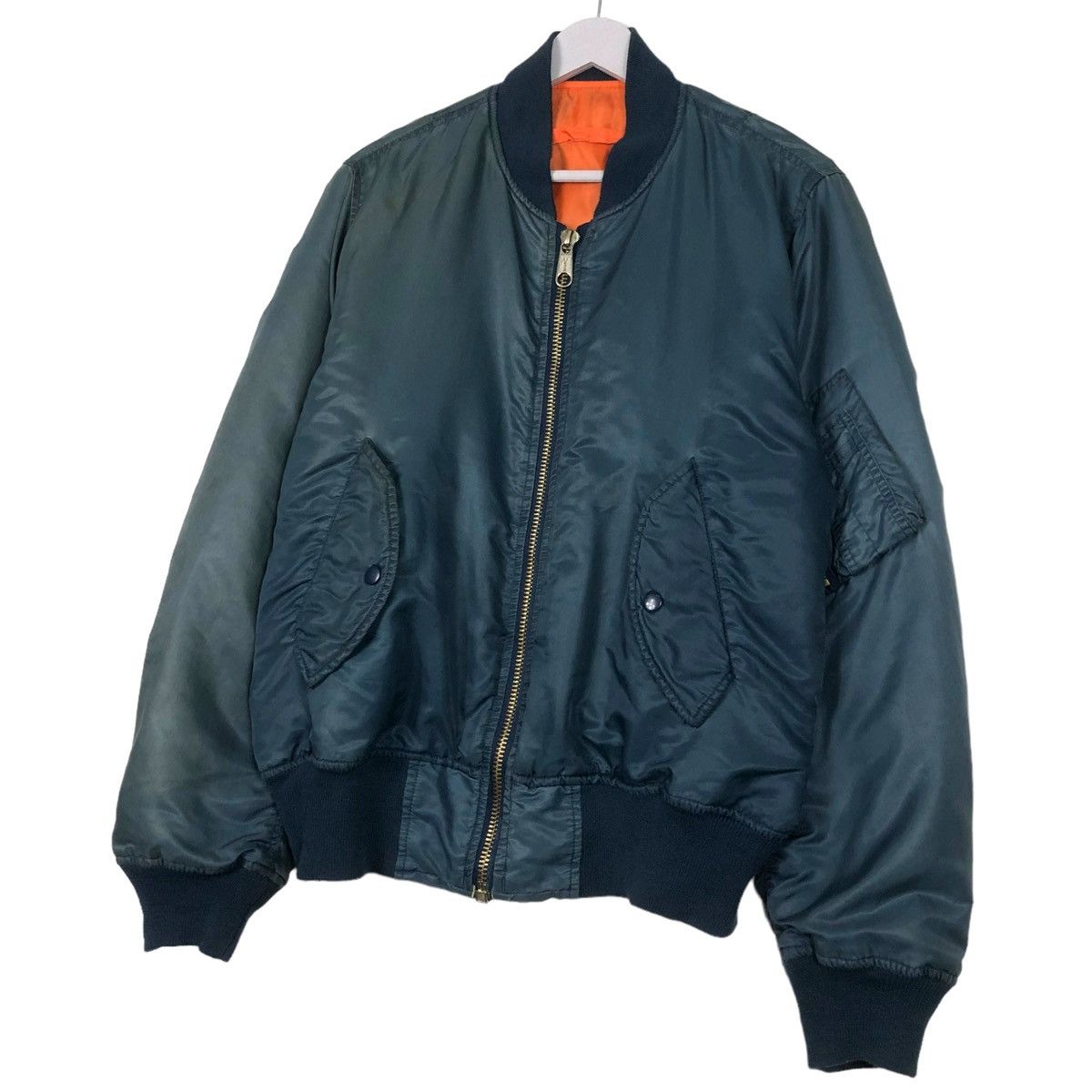 Flight Club × Japanese Brand 💥90s MA1 USA RIOT BOMBER JACKET Size US L / EU 52-54 / 3 - 1 Thumbnail
