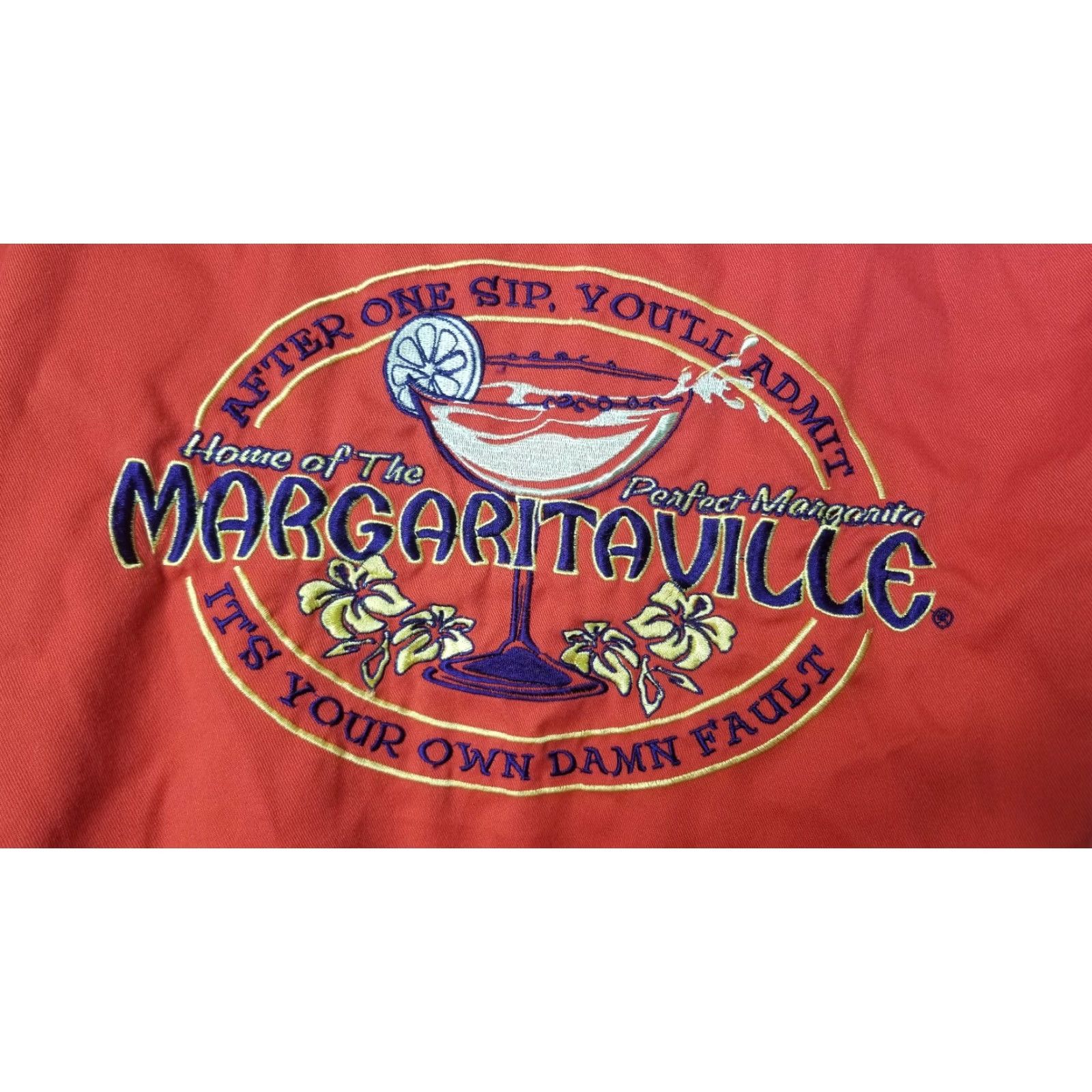 Etro VINTAGE Margaritaville Womens S Button-Down Embroidered Red Shirt Size S / US 4 / IT 40 - 2 Thumbnail