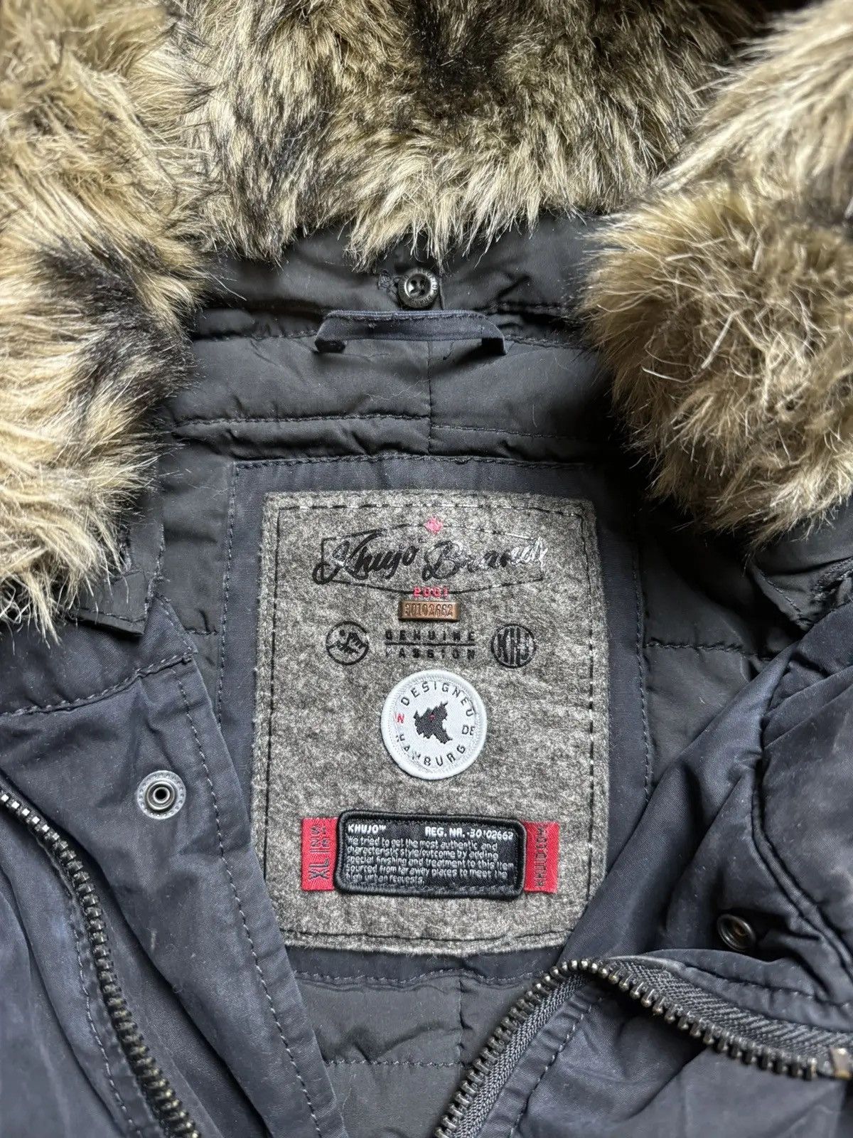 Vintage × khujo Vintage Y2K Khujo Asymmetrical Fur Hood Avantgarde Jacket Size US M / EU 48-50 / 2 - 7 Thumbnail