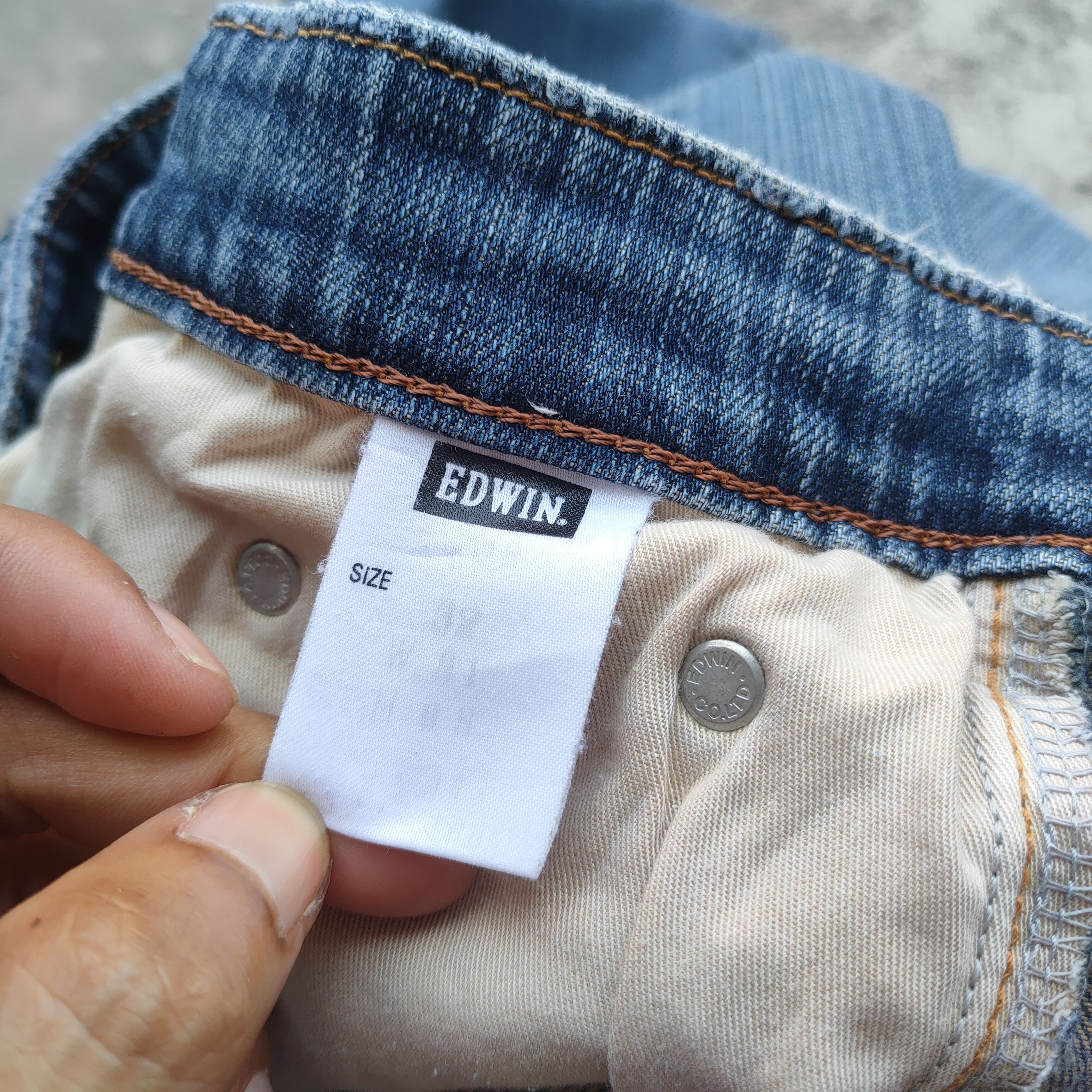 Edwin W31 VINTAGE EDWIN FADED BLUE JEANS PANTS Size US 31 - 13 Thumbnail
