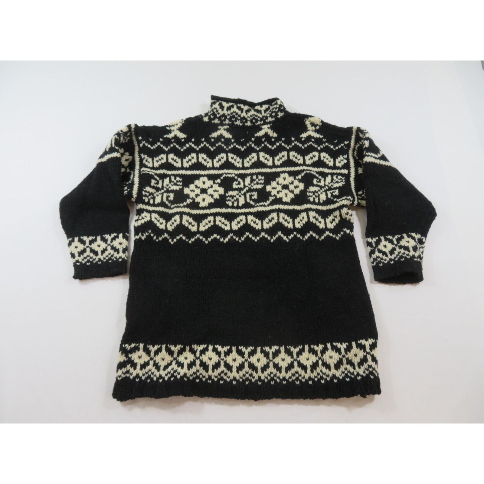 Other Express Tricot Mock Neck Geometric Sweater Knit Black M 90s Size M / US 6-8 / IT 42-44 - 2 Thumbnail