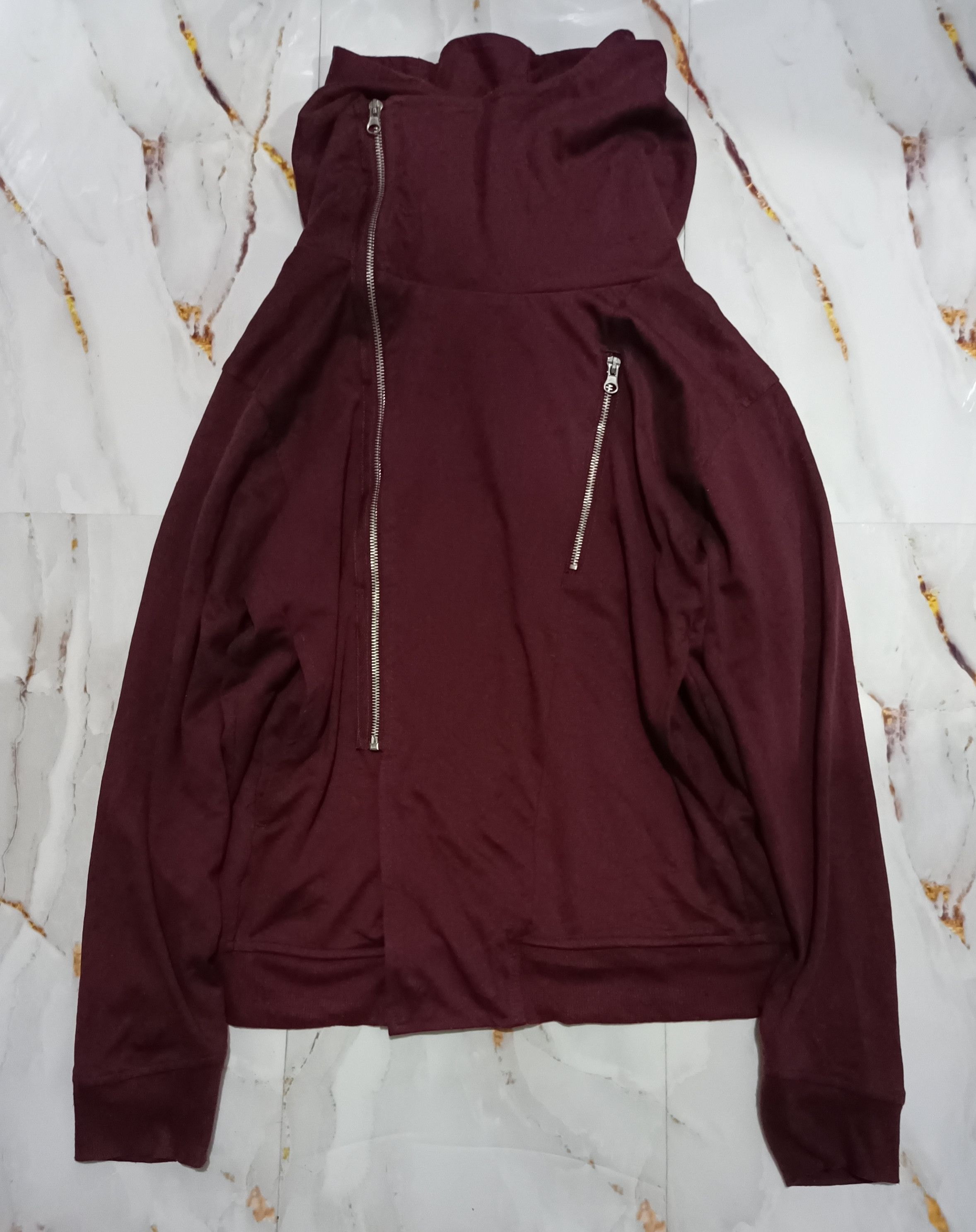 Ekam Rick Owens Black Asymmetrical 2 Zip Hoodie Style | Grailed