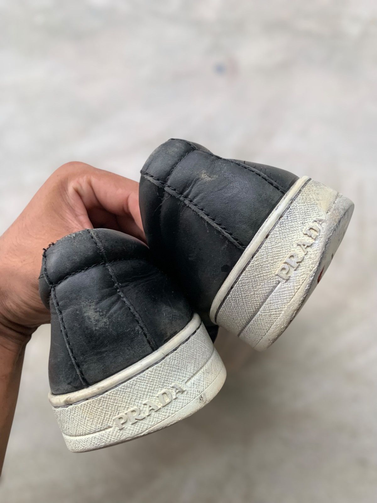 Prada Black Suede Prada Slip On Sneakers Size US 6 / EU 39 - 11 Thumbnail