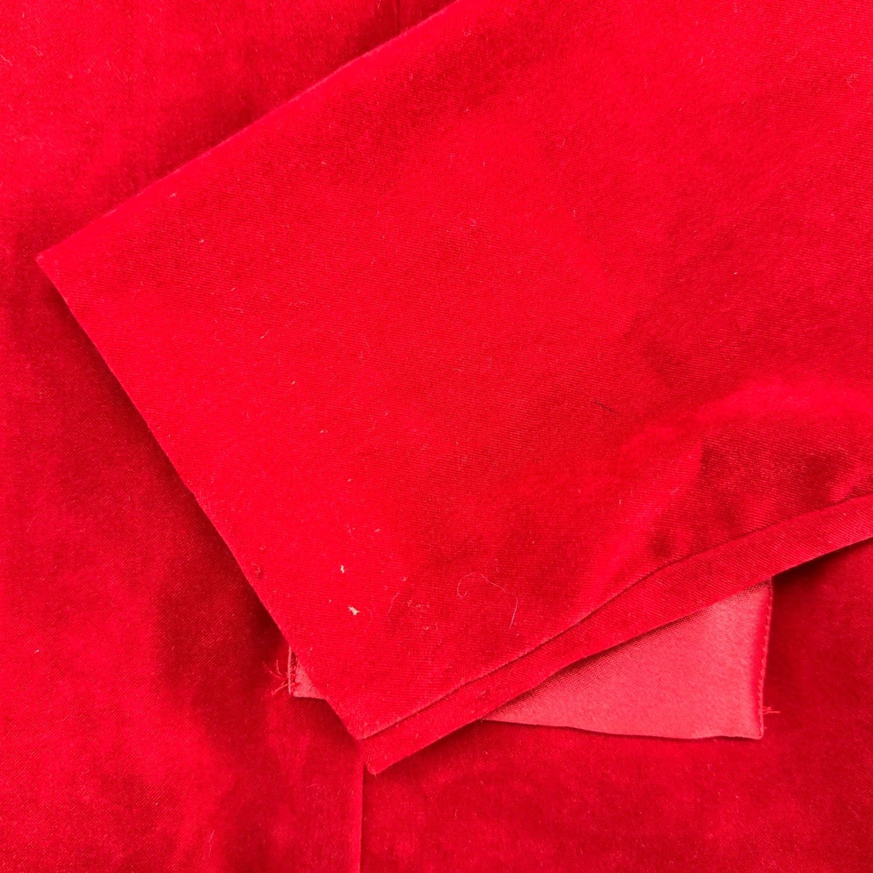 Velour VINTAGE Sheri Martin Jacket Womens 12 Red Cropped Boxy Full Zip Velour USA 90s Size XL / US 12-14 / IT 48-50 - 3 Thumbnail