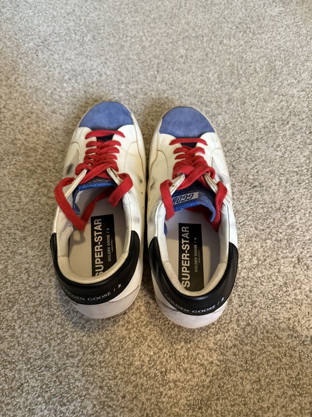 Golden Goose Golden Goose Superstar ‘white blue red’ Size US 10.5 / EU 43-44 - 4 Thumbnail
