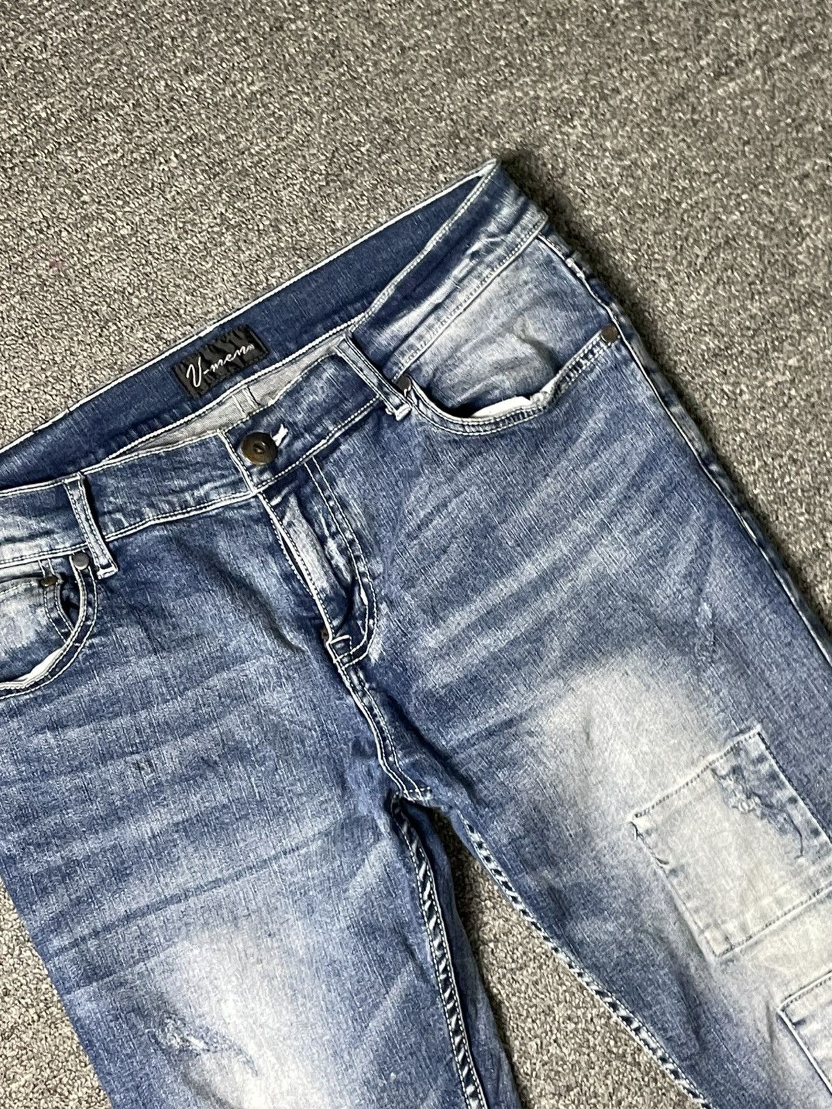 Japanese Brand U-Men Brand Distressed Skinny Denim (62) Size US 30 / EU 46 - 6 Thumbnail