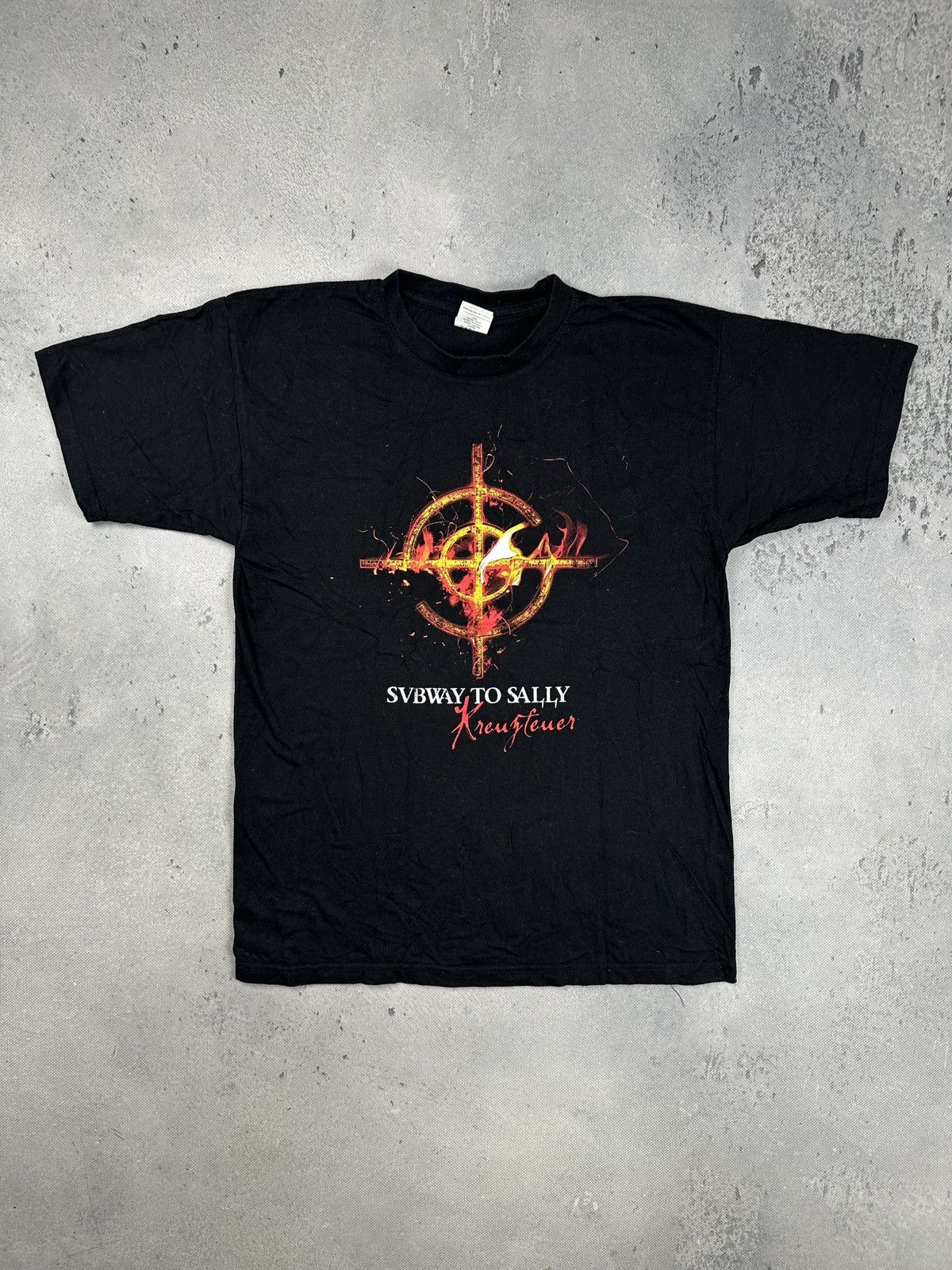 Band Tees Subway To Sally Kreuzfeuer Tour 09 Gothic Metal Band T Shirt Size US M / EU 48-50 / 2 - 1 Thumbnail