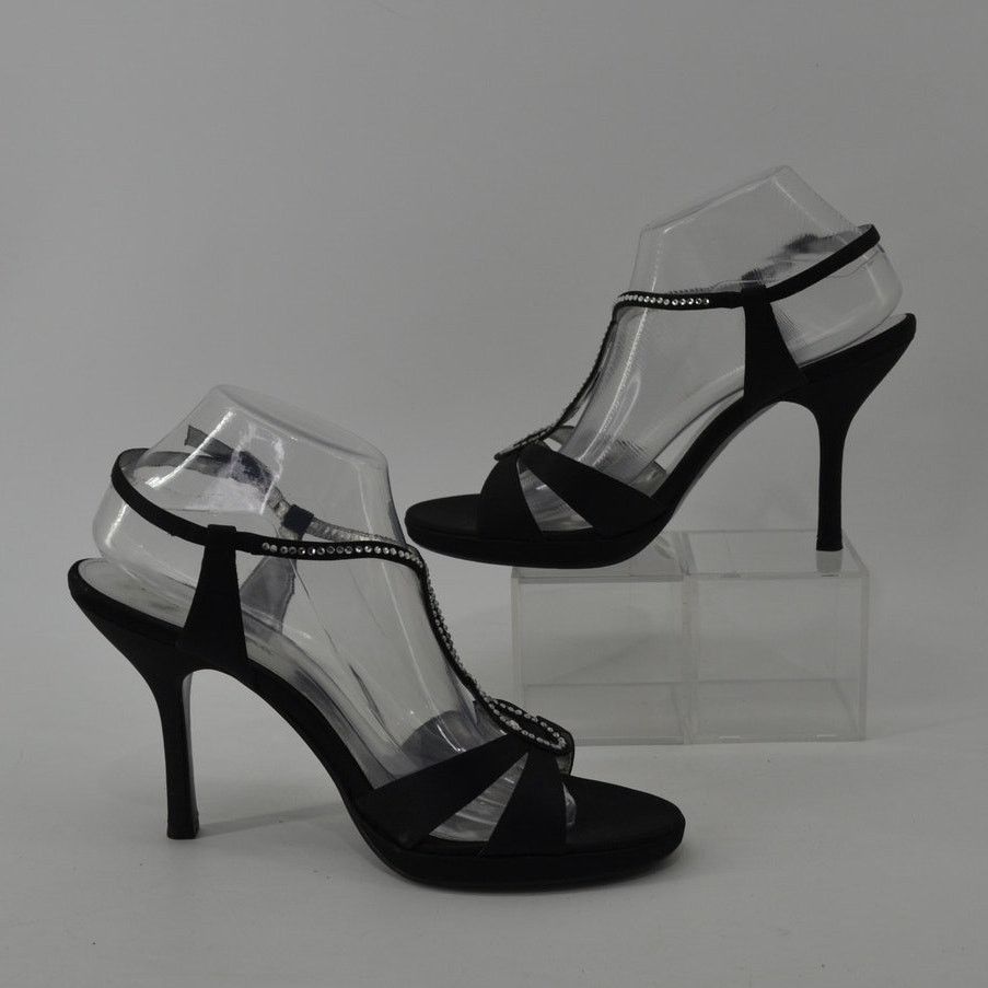 Other The Touch of Nina Sz 10 Black Satin Mother of the Bride Size US 10 / IT 40 - 13 Thumbnail