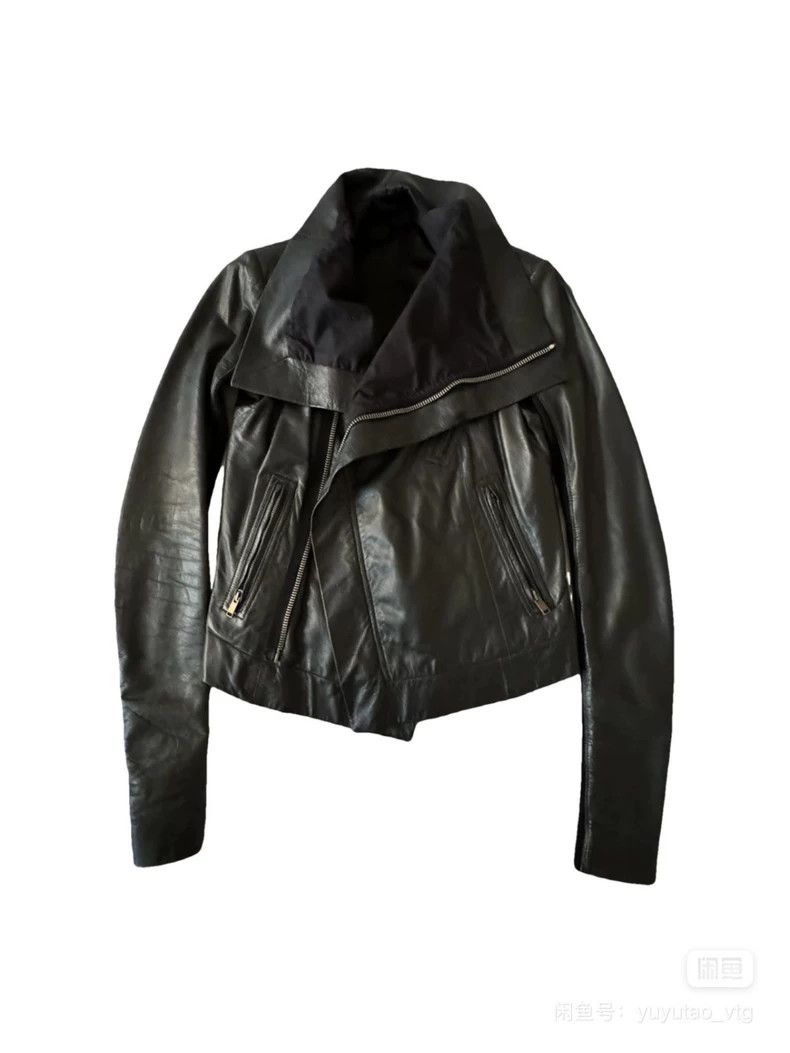Rick Owens Sheepskin Motorcycle Dark Leather Jacket -DMC