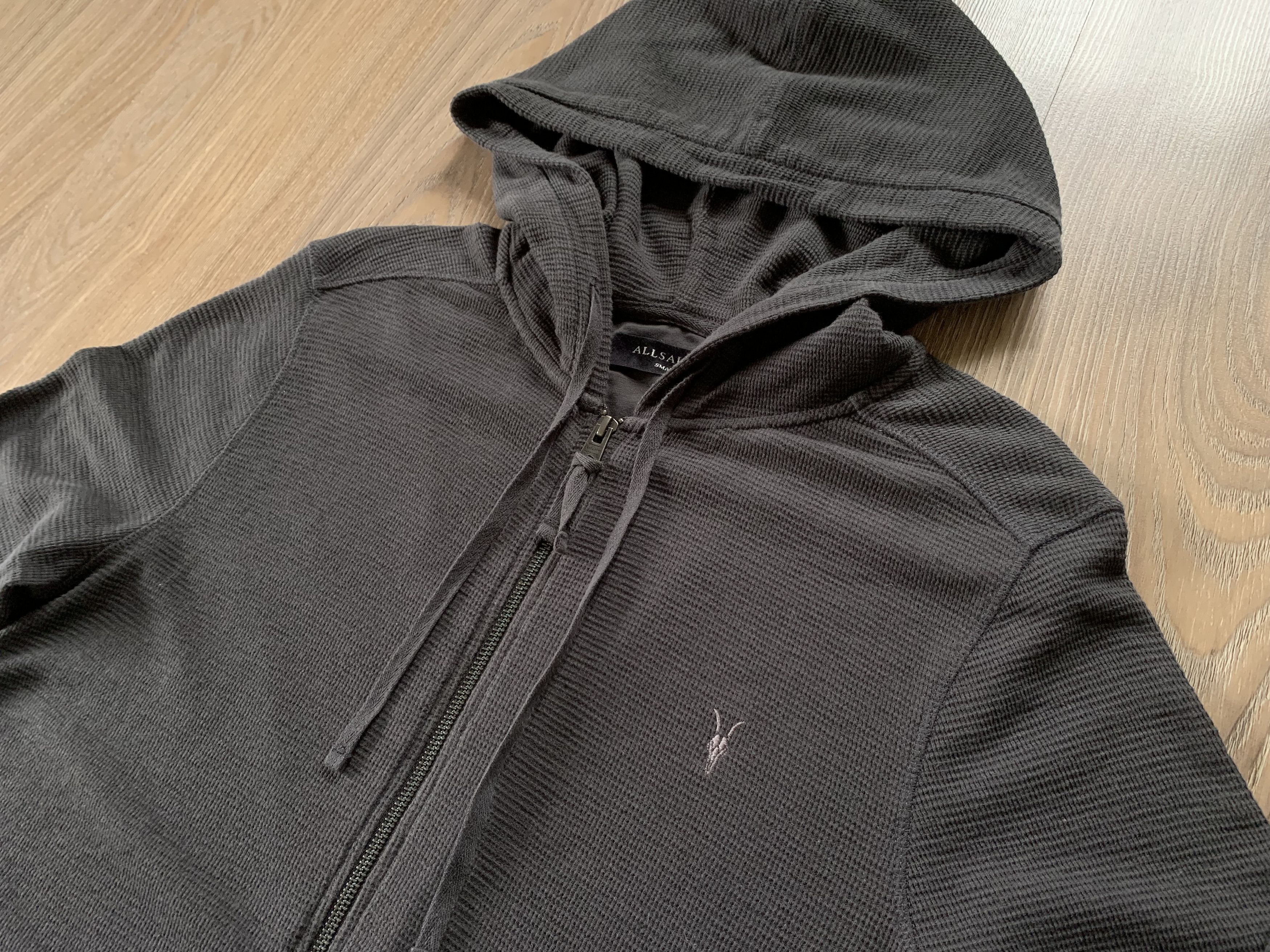 Allsaints Allsaints Grey Cotton Zip Clash Hoodie Size US S / EU 44-46 / 1 - 4 Thumbnail