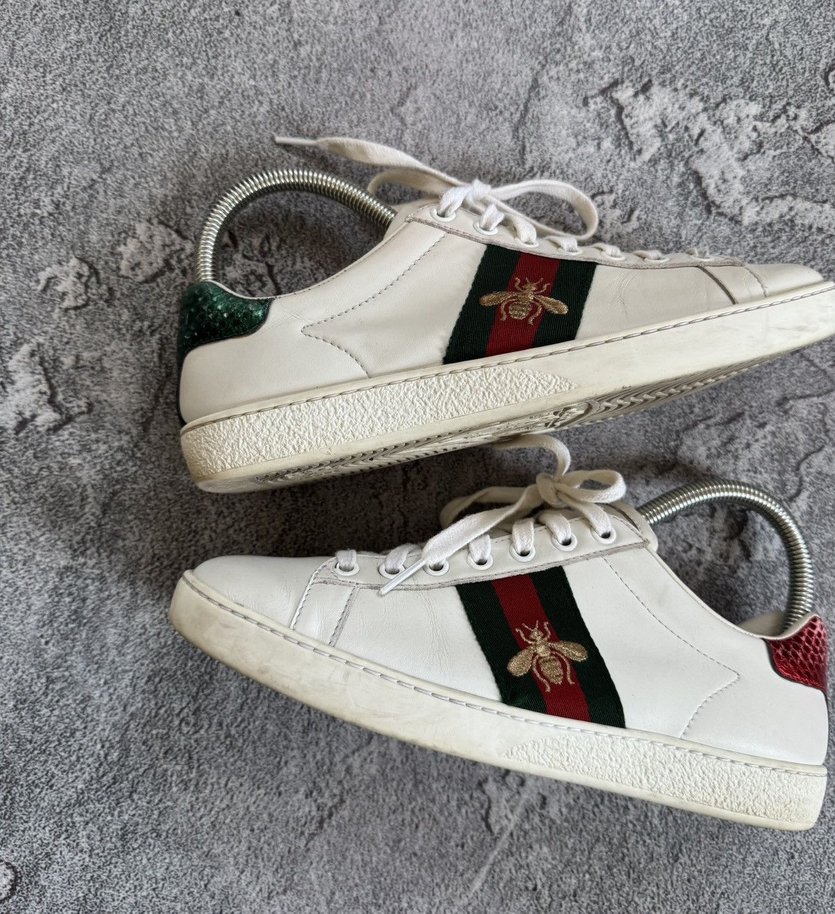 Designer × Gucci Gucci 36size white ACE leather low top sneakers shoes 431942 Size US 6 / IT 36 - 2 Thumbnail