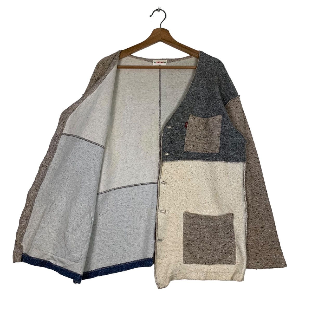 PERSON'S PERSON’S Patchwork Design Cardigan #0314-C14 Size US M / EU 48-50 / 2 - 10 Thumbnail
