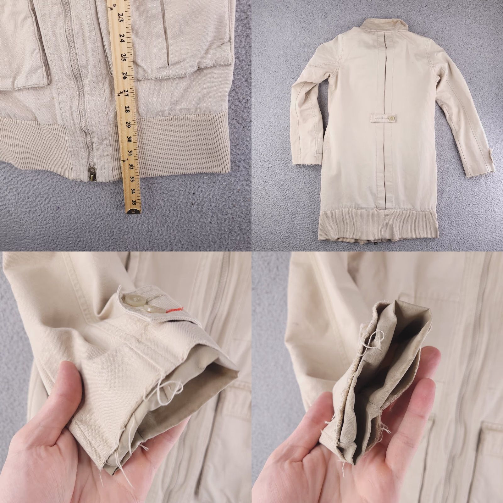 Puma Puma Coat Womens Small Overcoat Trench Canvas Beige Zip Brown Beige Size S / US 4 / IT 40 - 9 Thumbnail