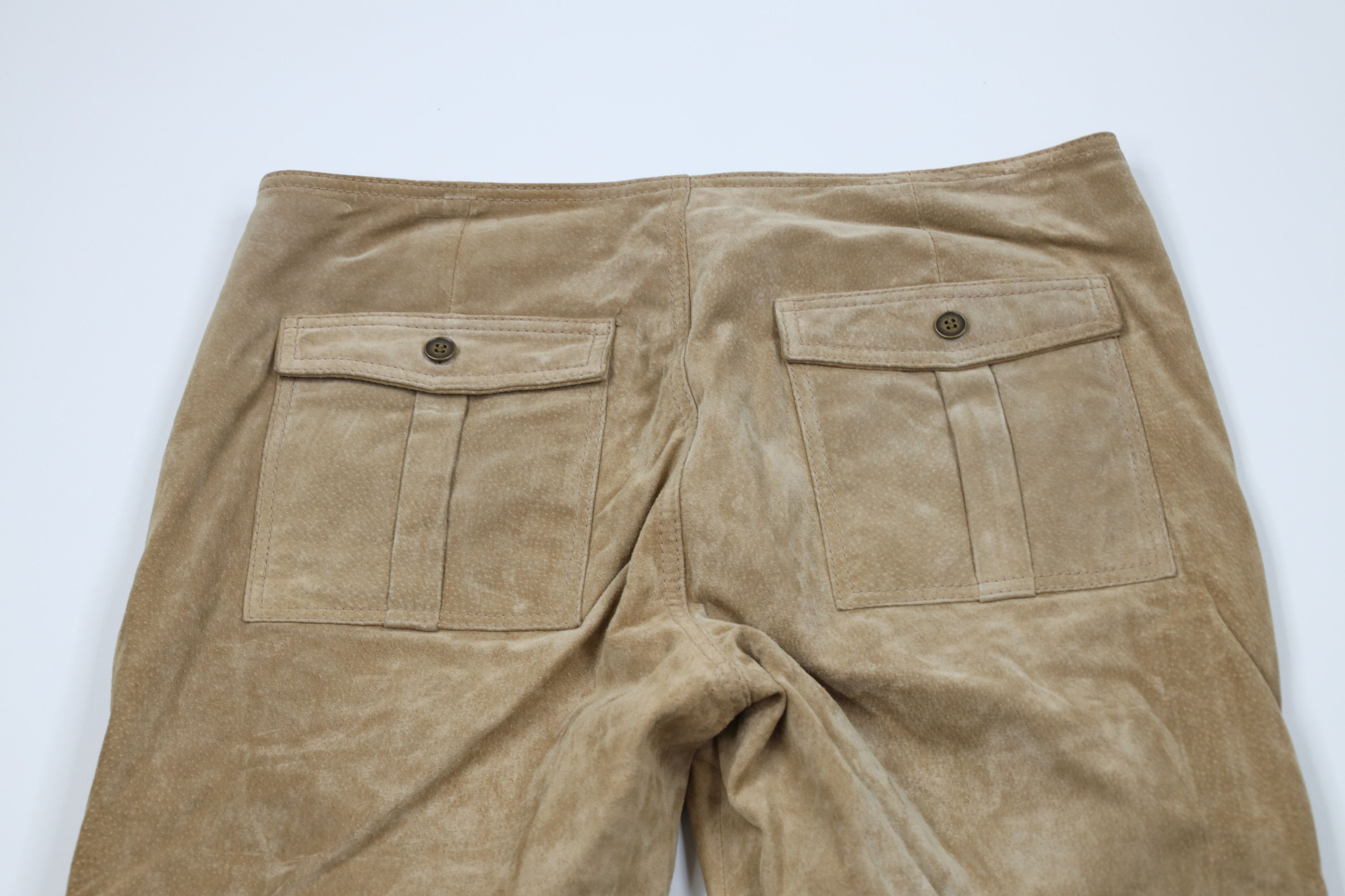 Vintage Vintage 90s Streetwear Wide Leg Suede Leather Cargo Pants Size 36" / US 14 / IT 50 - 11 Thumbnail