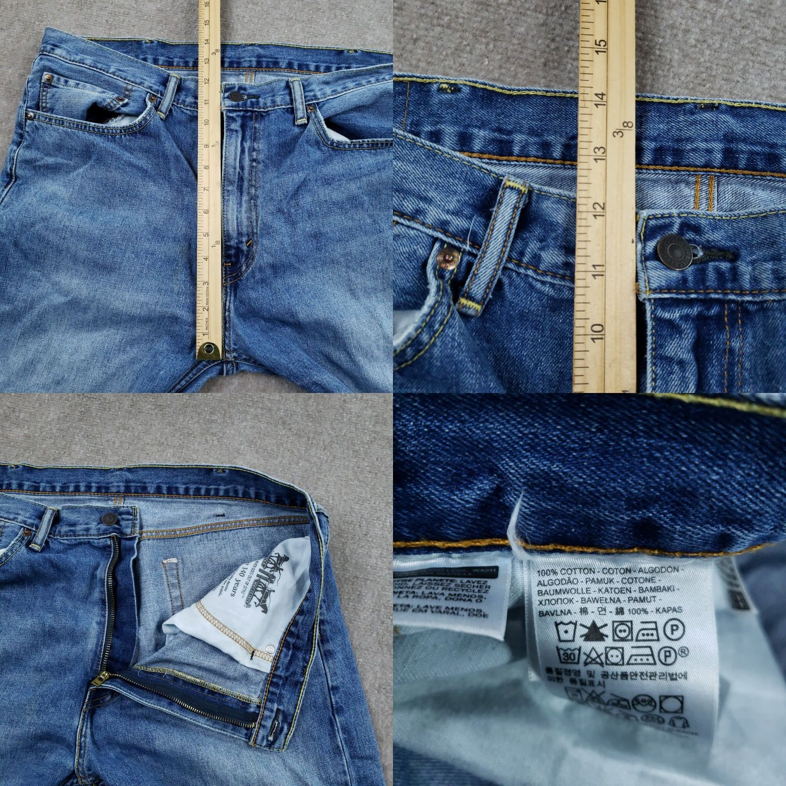 Levi's Levi's 505 Jeans Men 38x32 Blue Denim Regular Straight Leg Casual Classic Shirt Jeans Men 38 Blue Denim 505 Straight Regular 5 Pocket Pockets Mens Size US 38 / EU 54 - 8 Thumbnail