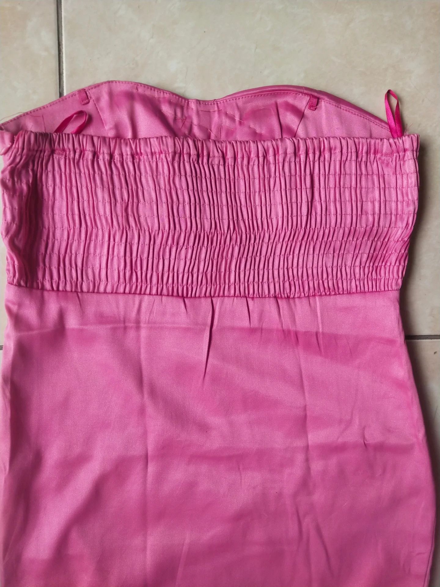 Japanese Brand Victria Pink Rhinestone Party Dress Sphagetti Strap Size XS / US 0-2 / IT 36-38 - 5 Thumbnail