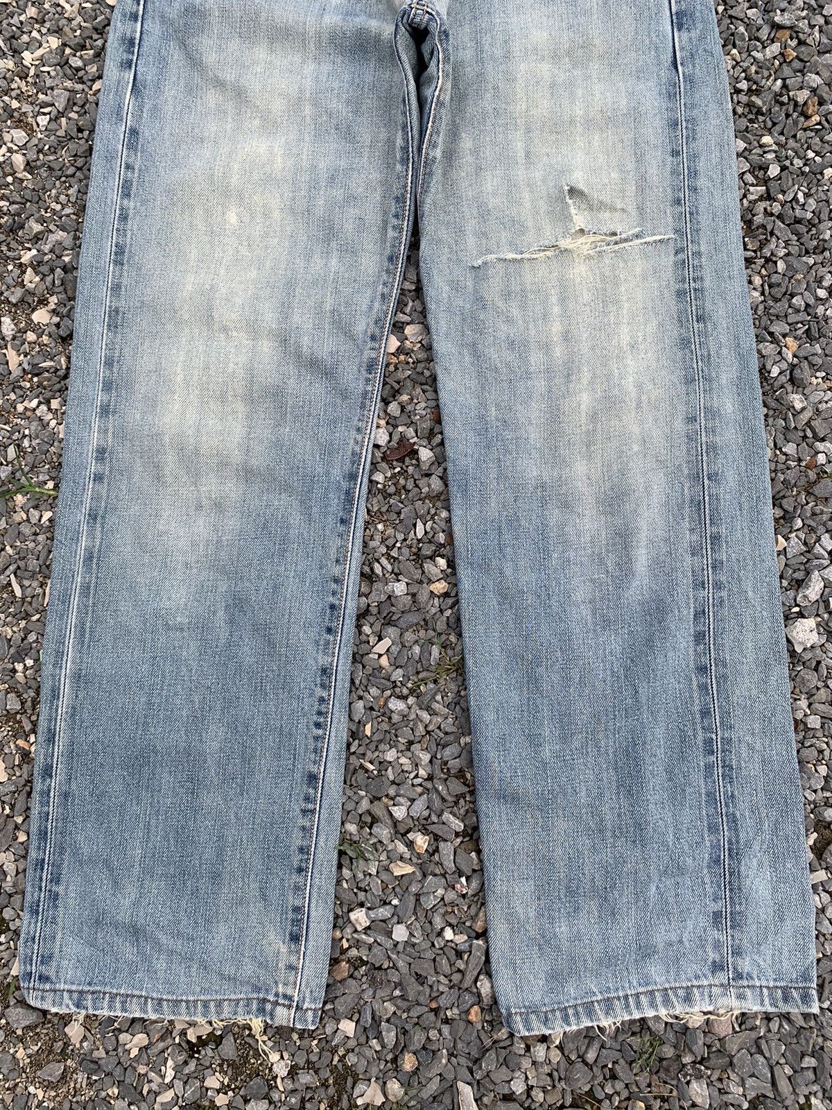Kapital VINTAGE EDWIN 505 SELVEDGE FADED & RUSTY DISTRESSED DENIM Size US 28 / EU 44 - 7 Thumbnail