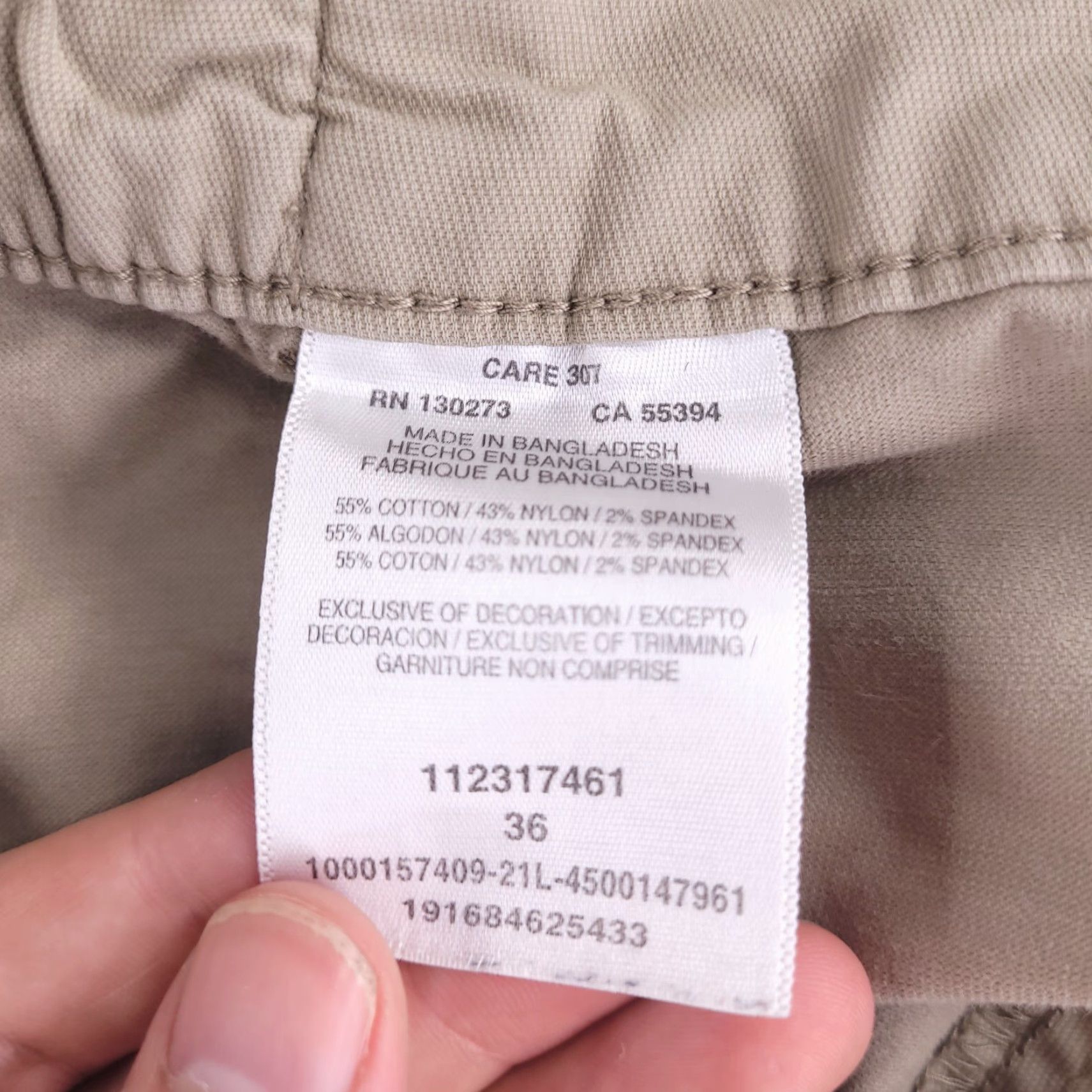 Wrangler Wrangler Shorts Mens 36 Brown 9" Inseam Cotton Nylon Blend Casual Size US 36 / EU 52 - 3 Thumbnail