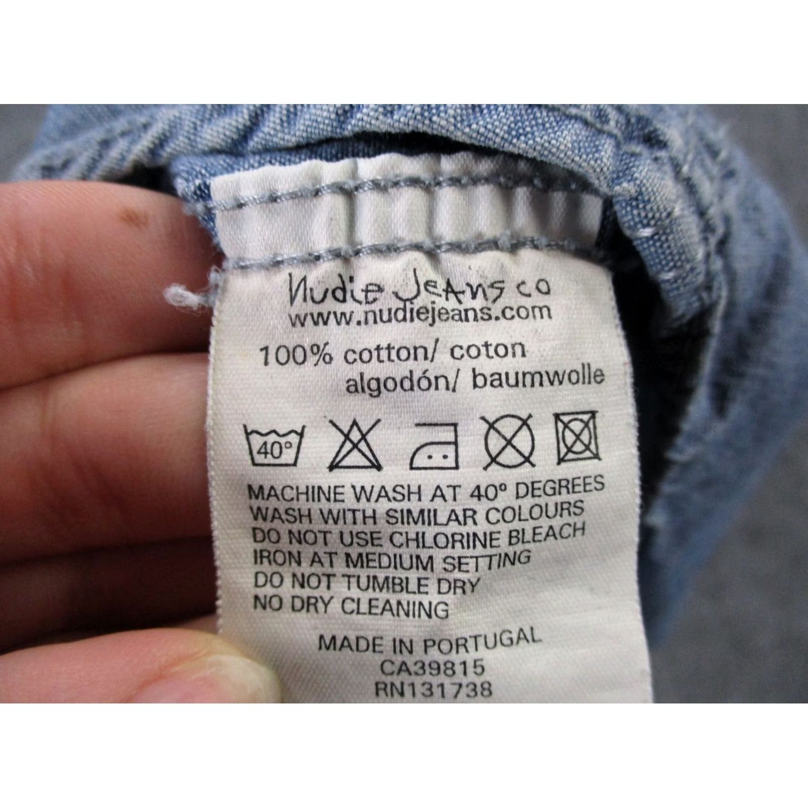 Nudie Jeans Nudie Shirt Mens M Blue Jeans Denim Lightweight Casual Classic Country Barn Size US M / EU 48-50 / 2 - 7 Thumbnail
