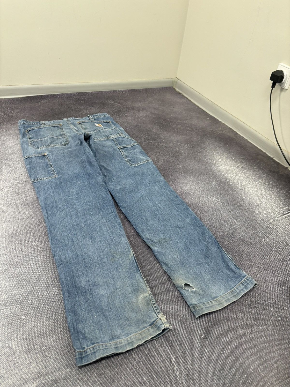 Carhartt Vintage Carhartt Faded Light Blue Relaxed Fit Denim Jeans Size US 34 / EU 50 - 4 Thumbnail