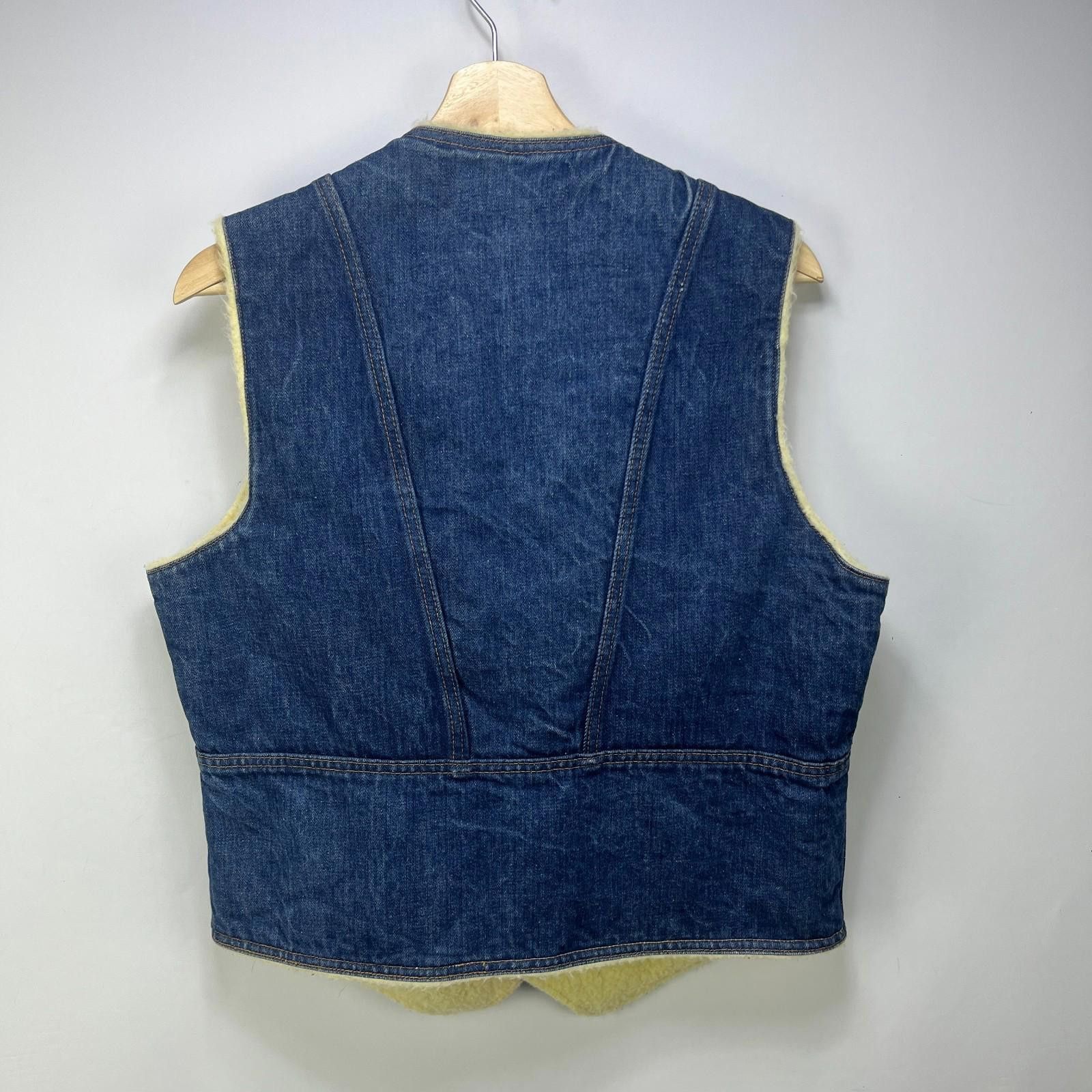 Other Vintage Big Smith Denim Sherpa Vest Large fits medium Size US M / EU 48-50 / 2 - 7 Thumbnail